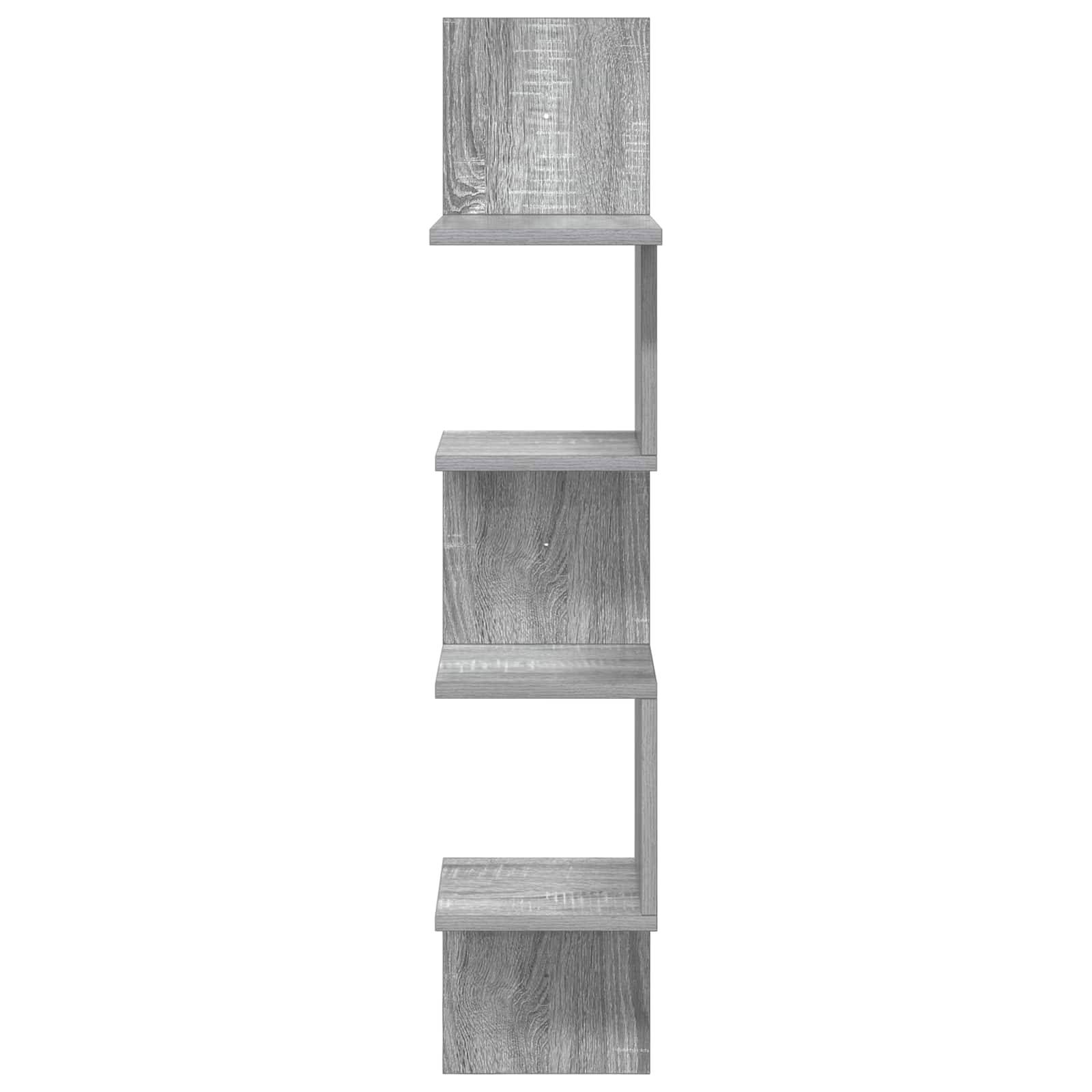 vidaXL Wandregal Wandhalterung Grau 32 x 21 x 107 cm Holzwerkstoff