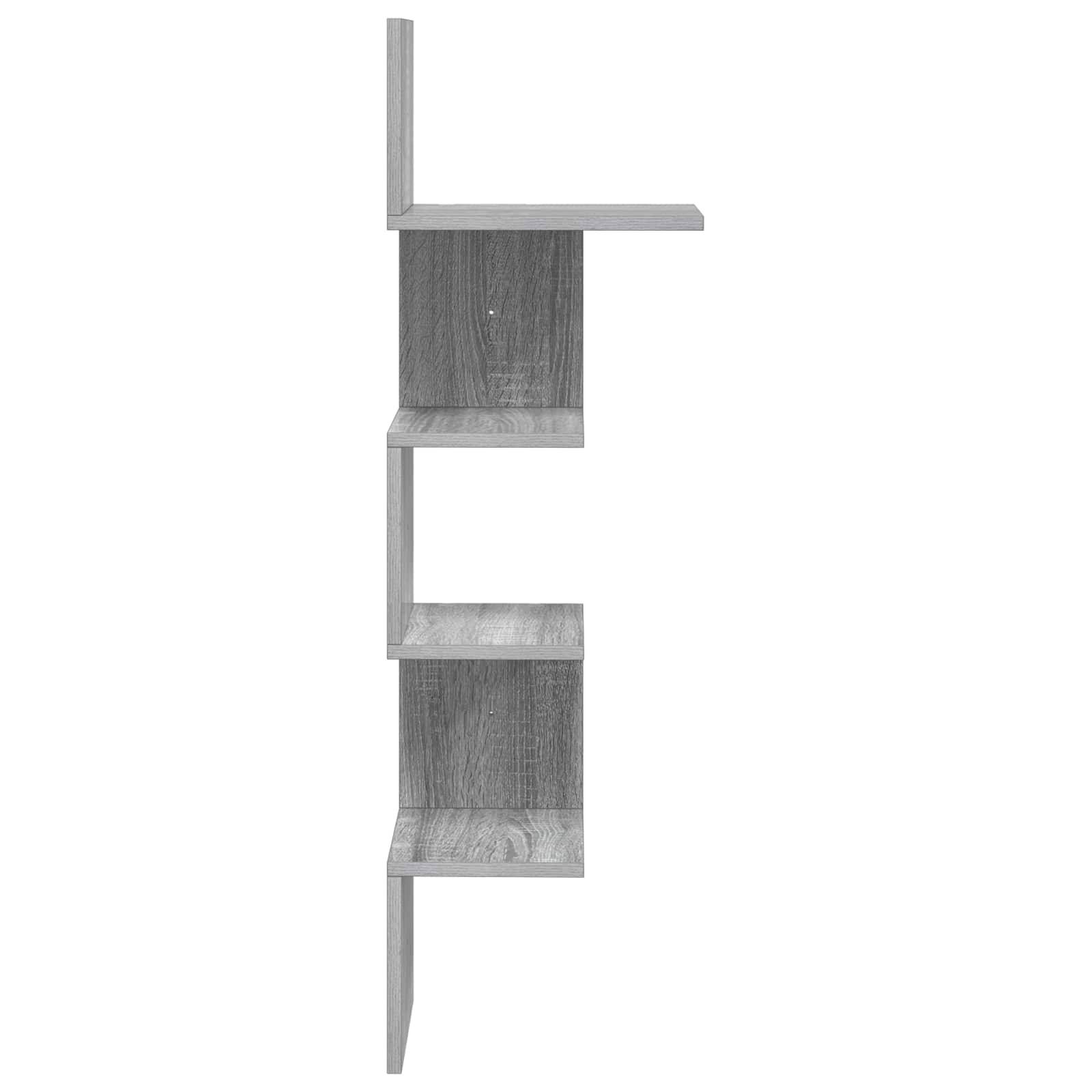 vidaXL Wandregal Wandhalterung Grau 32 x 21 x 107 cm Holzwerkstoff