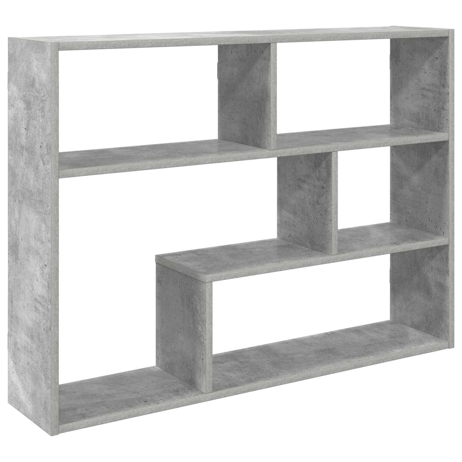 vidaXL Wandregal Wandhalterung Grau 95 x 20 x 69,5 cm Holzwerkstoff