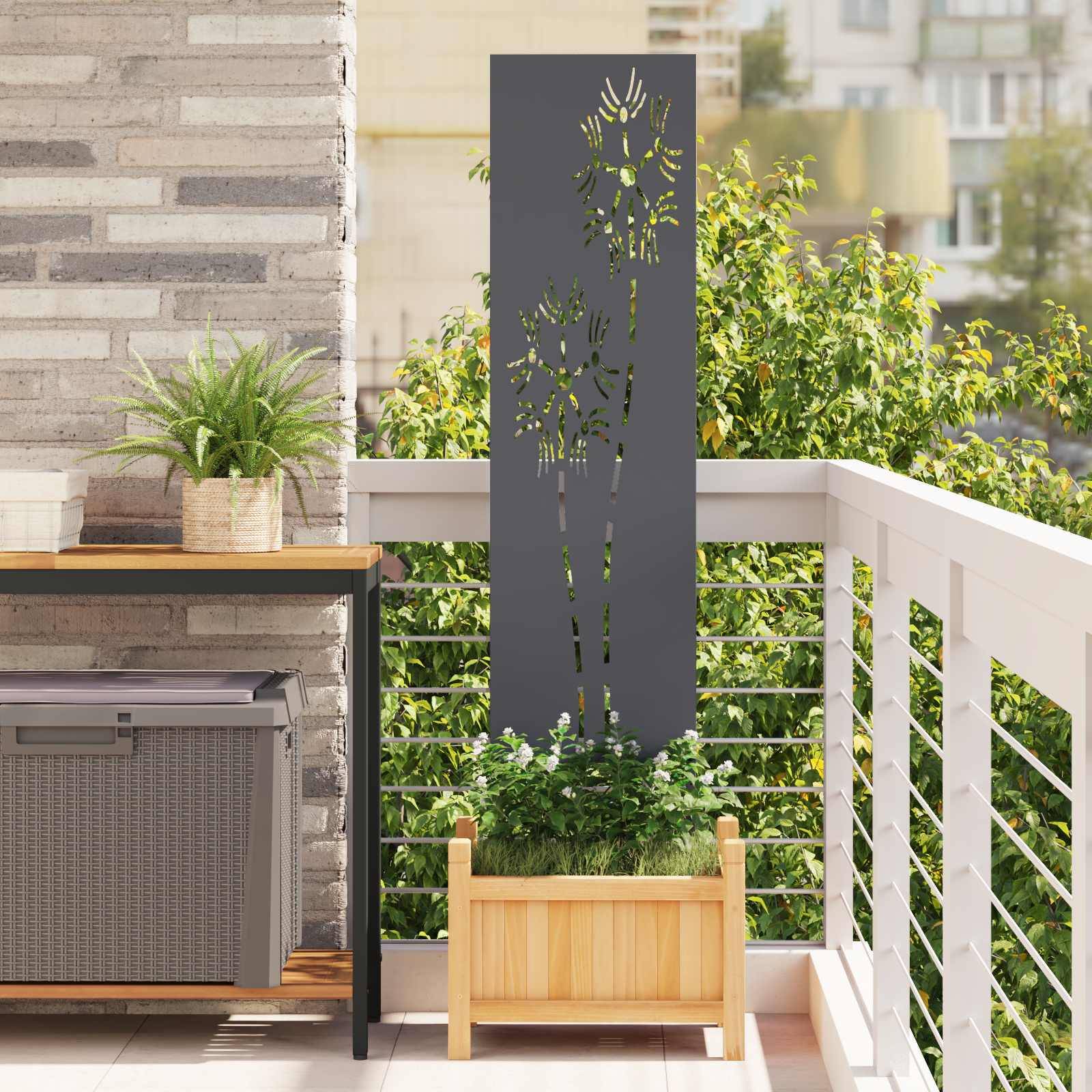 vidaXL Garten Sichtschutz-Leinwand Anthrazit 32 x 140 cm
