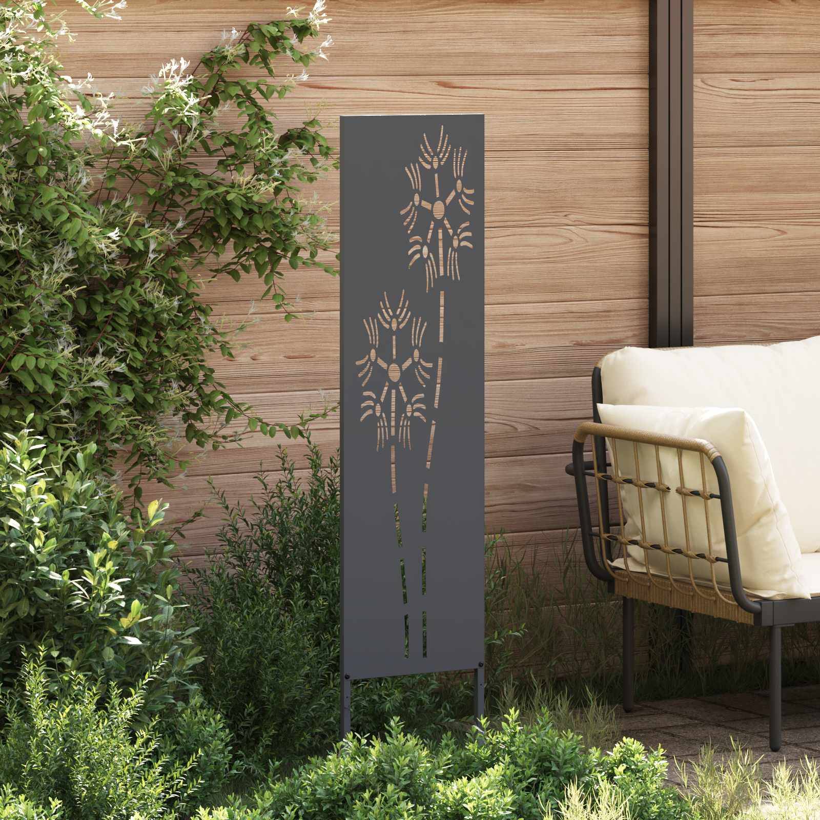 vidaXL Garten Sichtschutz-Leinwand Anthrazit 32 x 140 cm