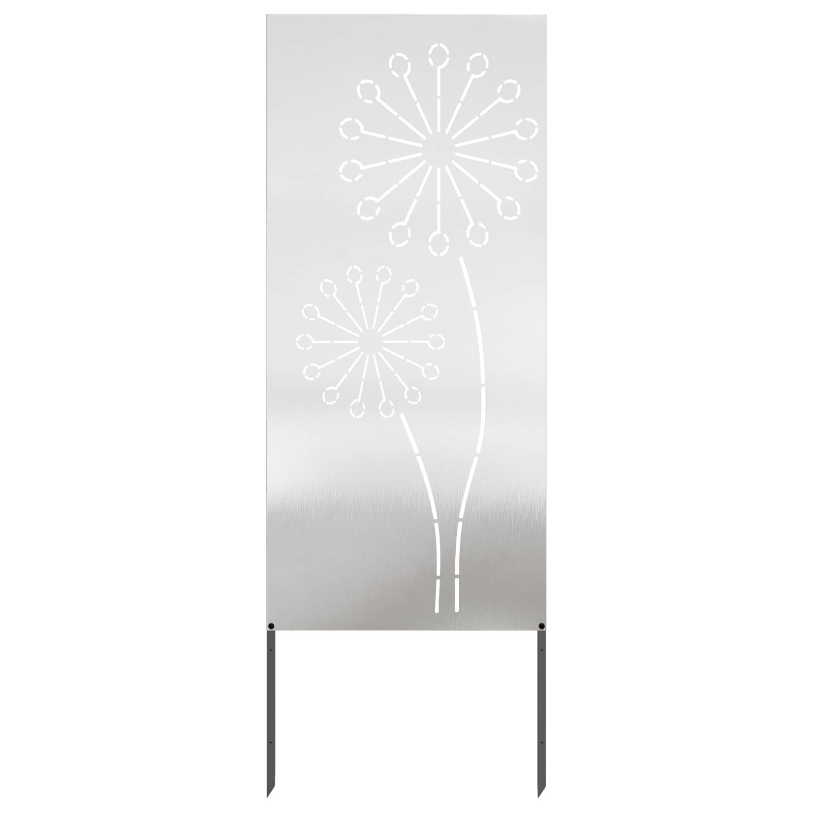 vidaXL Garten Sichtschutz-Leinwand Silber 50 x 140 cm Edelstahl