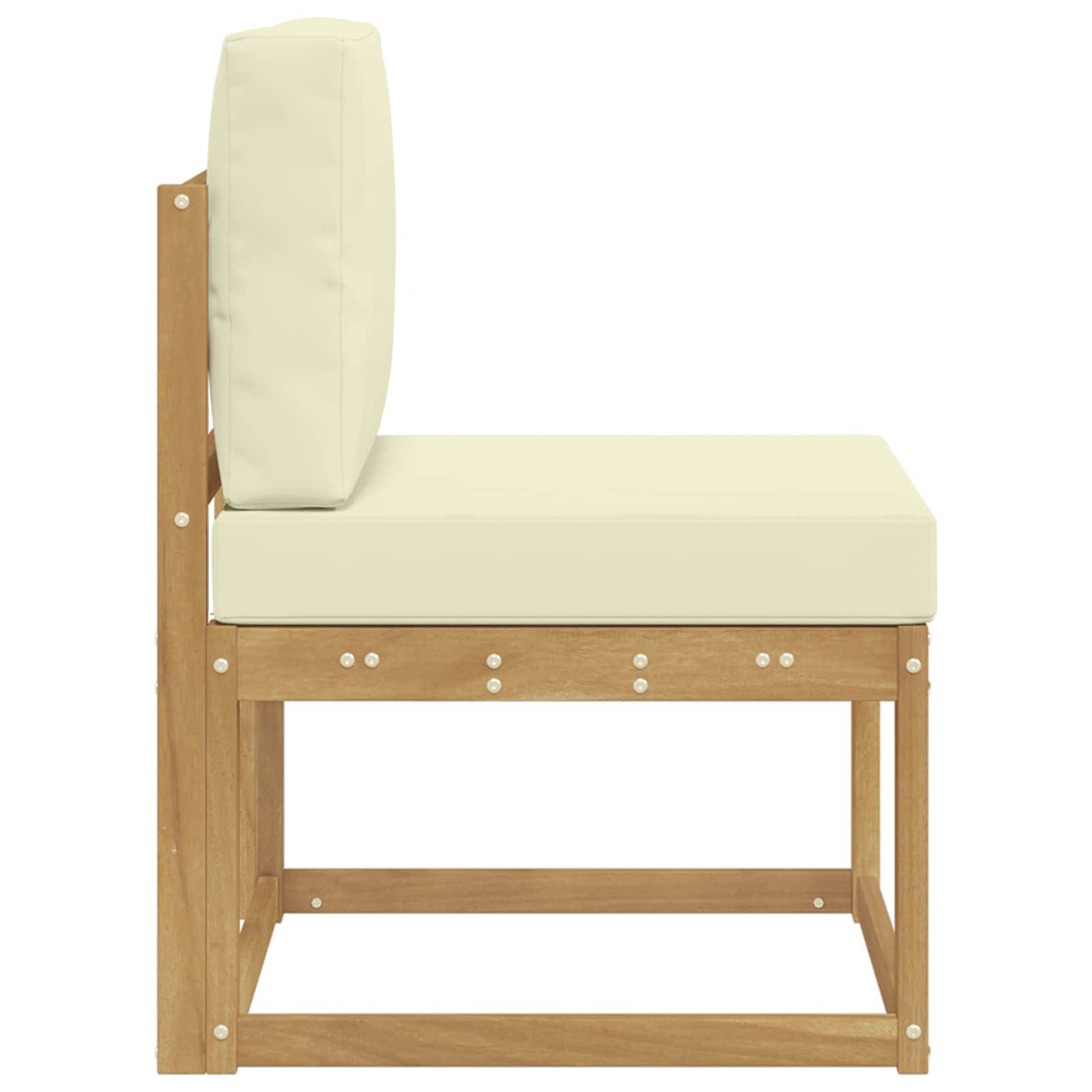 vidaXL Outdoor-Sofagarnitur Weiß und Creme 59 x 63 x 73 cm