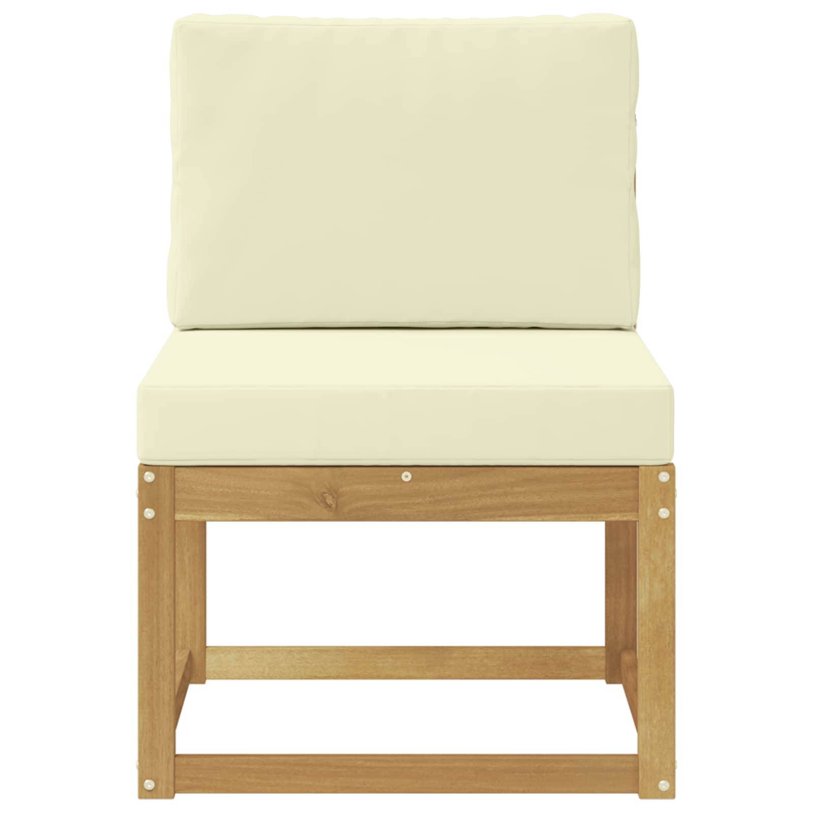 vidaXL Outdoor-Sofagarnitur Weiß und Creme 59 x 63 x 73 cm