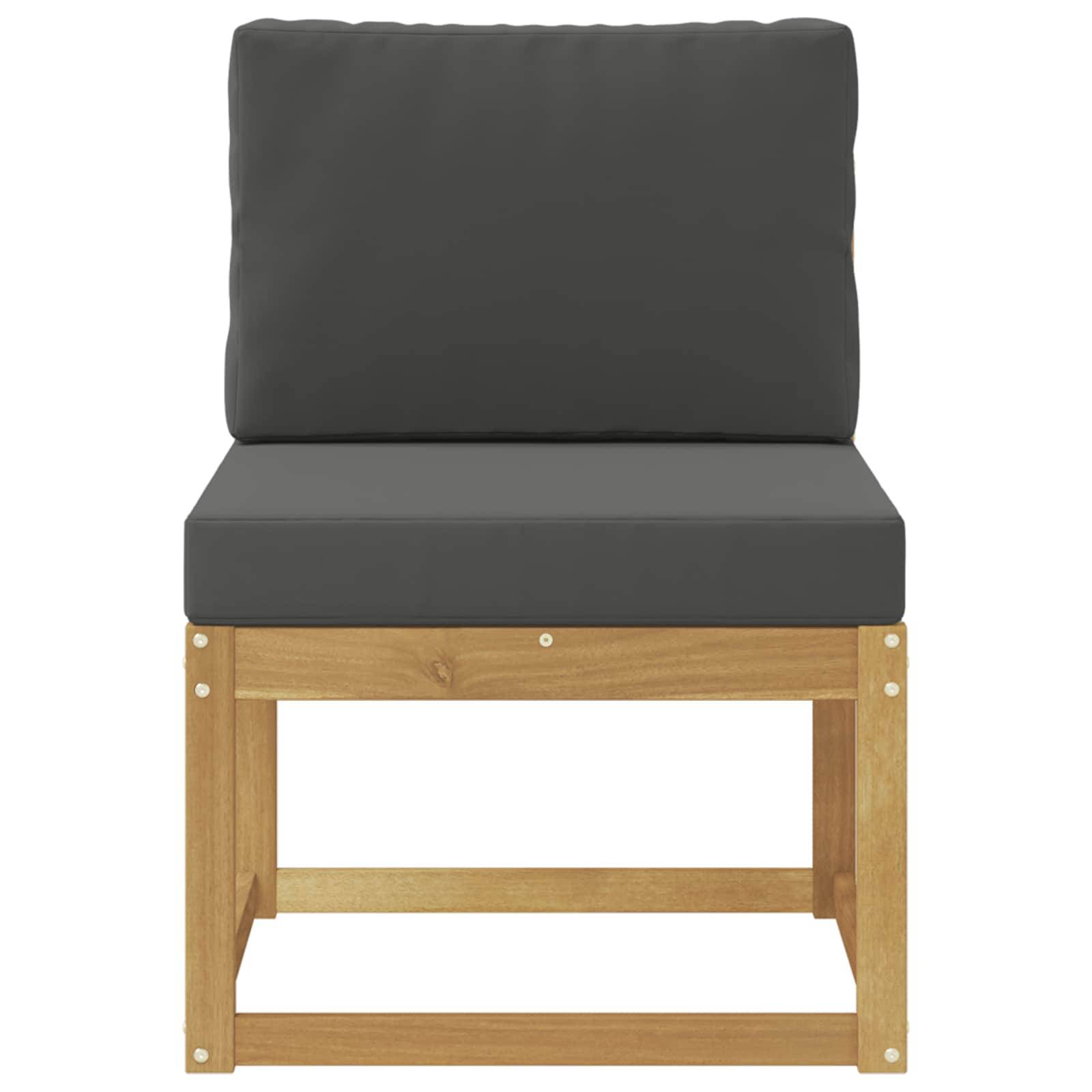 vidaXL Outdoor-Sofagarnitur Weiß und Anthrazit 59 x 63 x 73 cm