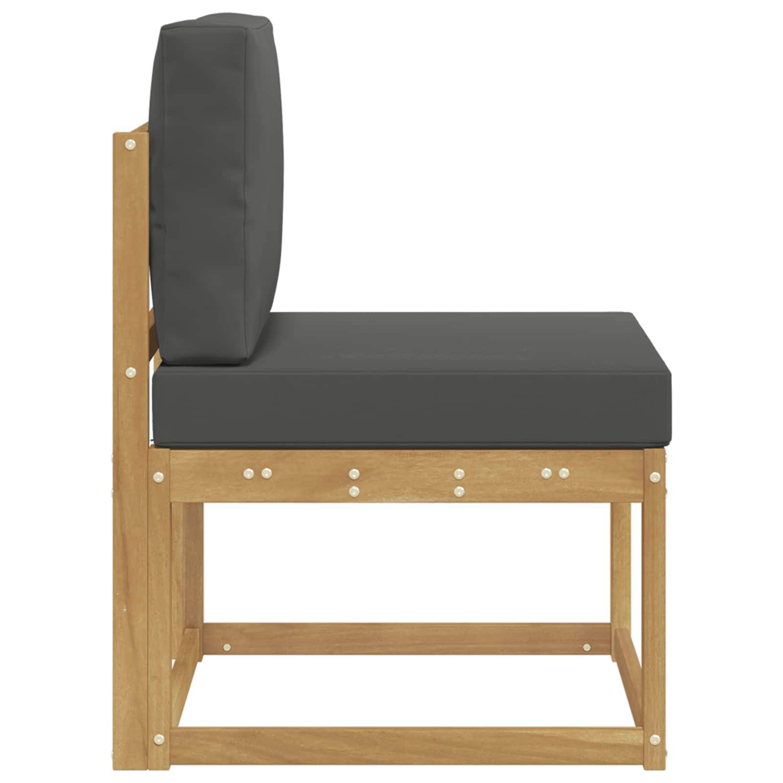 vidaXL Outdoor-Sofagarnitur Weiß und Anthrazit 59 x 63 x 73 cm
