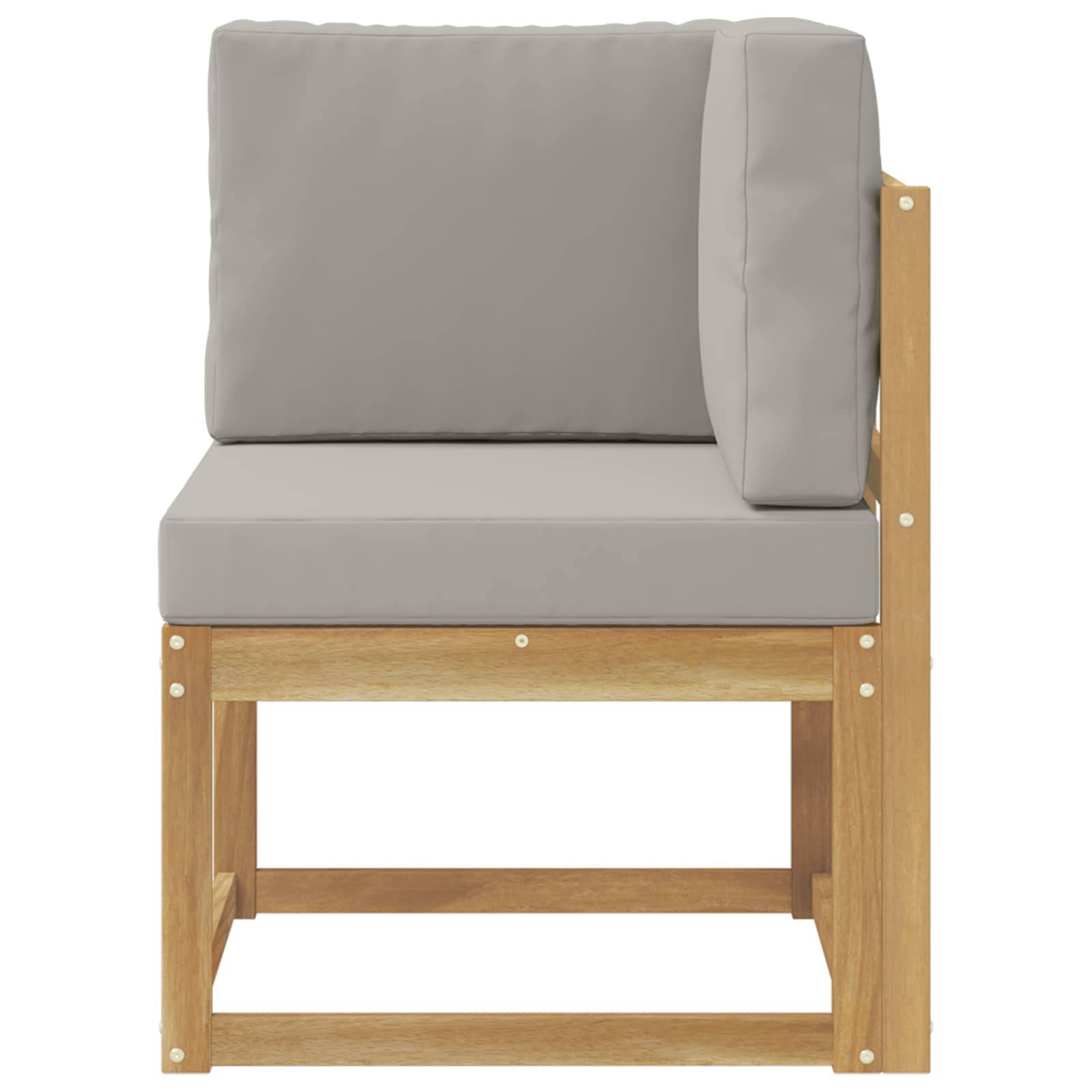 vidaXL Outdoor-Sofagarnitur Weiß und Hellgrau 51 x 54 x 73 cm