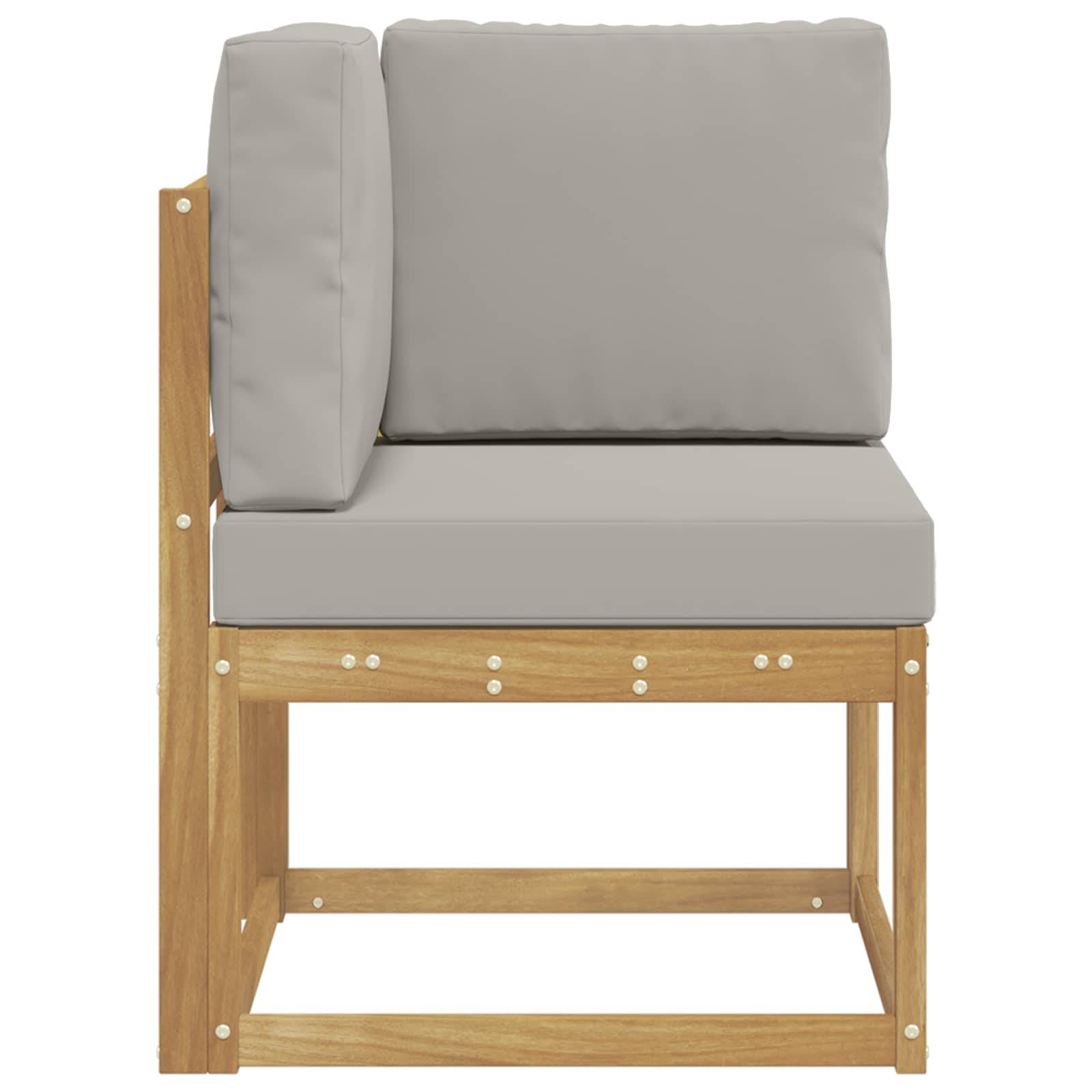 vidaXL Outdoor-Sofagarnitur Weiß und Hellgrau 51 x 54 x 73 cm