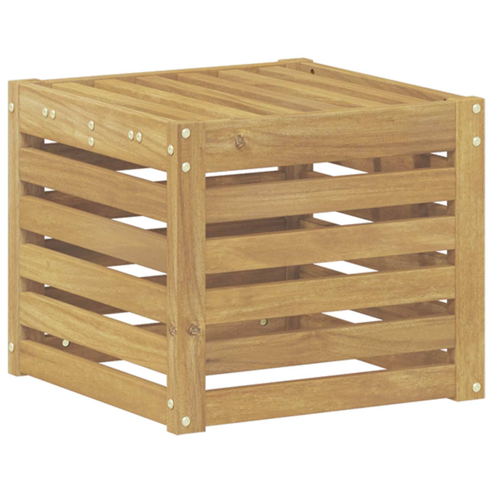 vidaXL Outdoor-Sofagarnitur Weiß 35 x 38 x 37 cm Massivholz Akazie