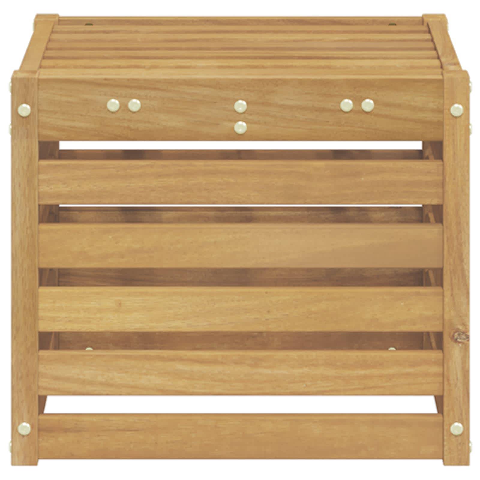 vidaXL Outdoor-Sofagarnitur Weiß 35 x 38 x 37 cm Massivholz Akazie