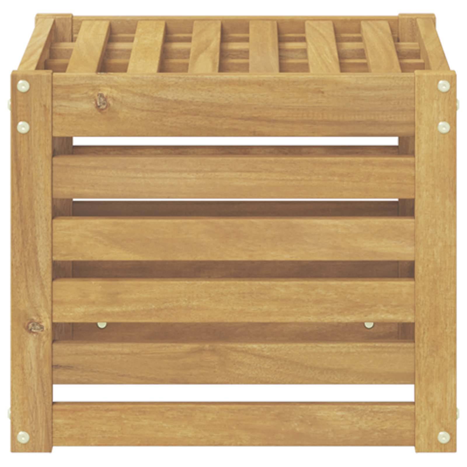 vidaXL Outdoor-Sofagarnitur Weiß 35 x 38 x 37 cm Massivholz Akazie
