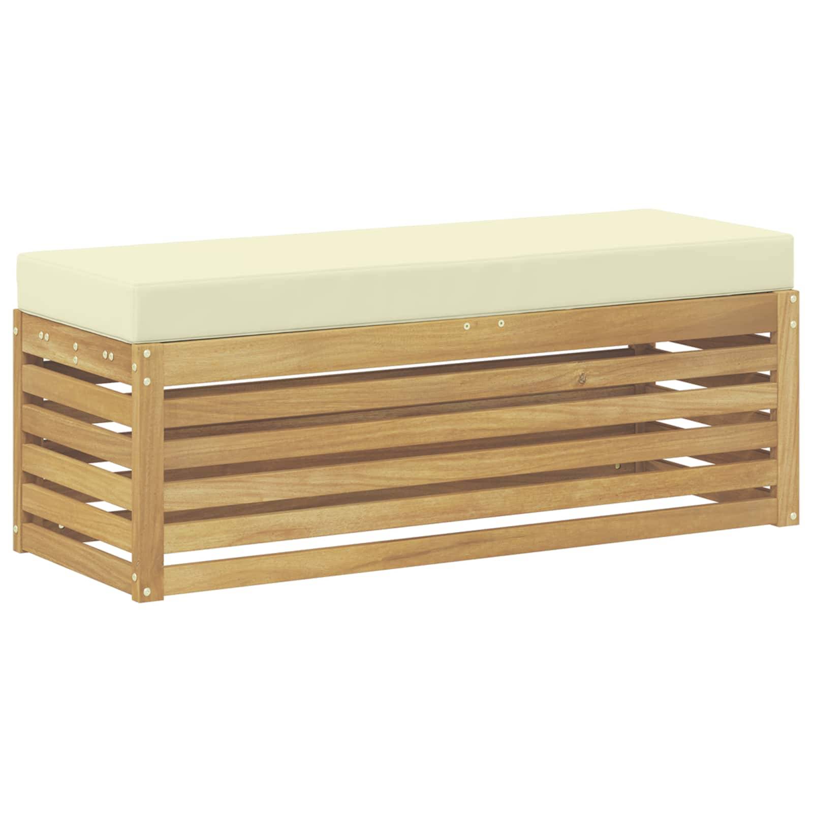 vidaXL Outdoor-Sofagarnitur Weiß und Creme 115 x 43 x 45 cm