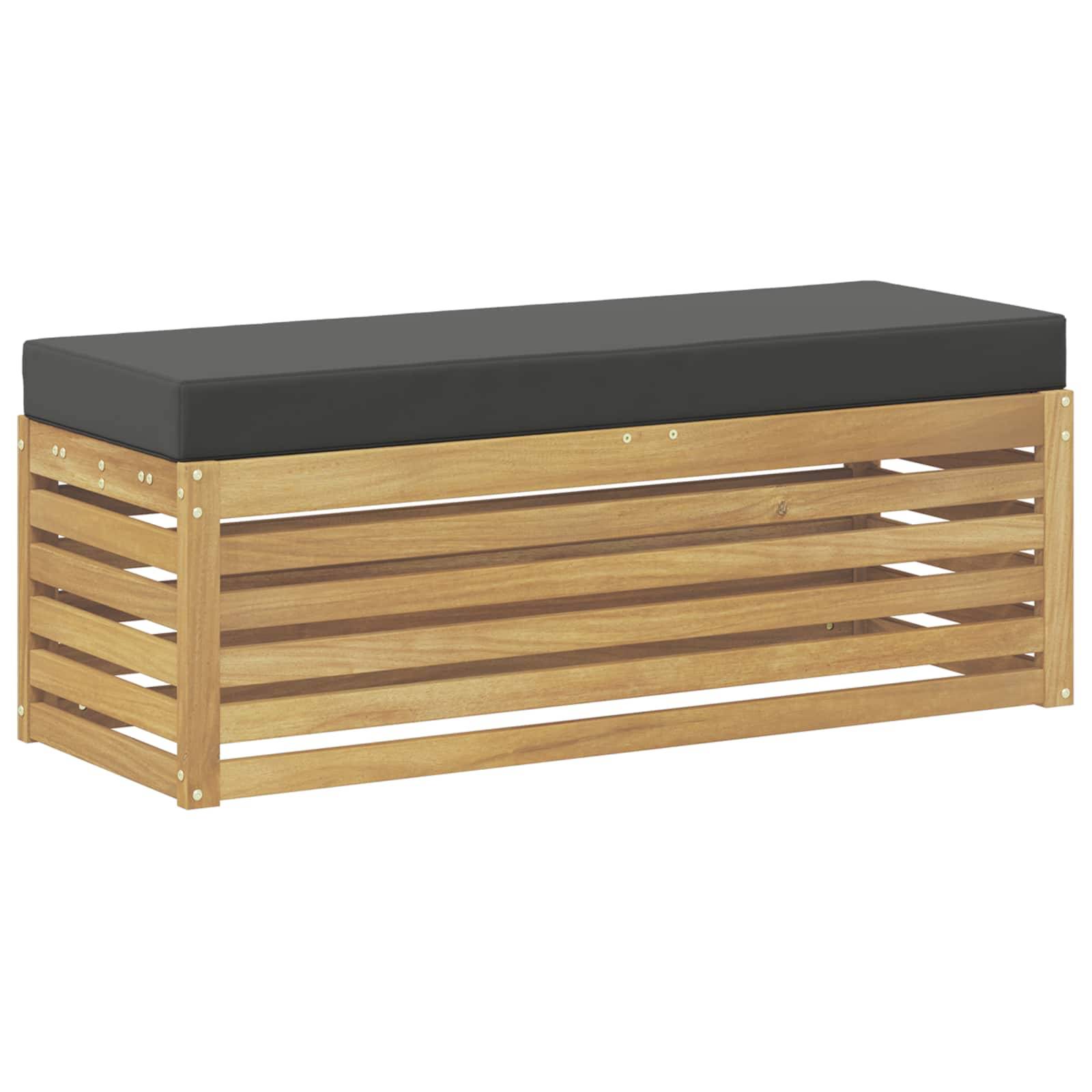 vidaXL Outdoor-Sofagarnitur Weiß und Anthrazit 115 x 43 x 45 cm