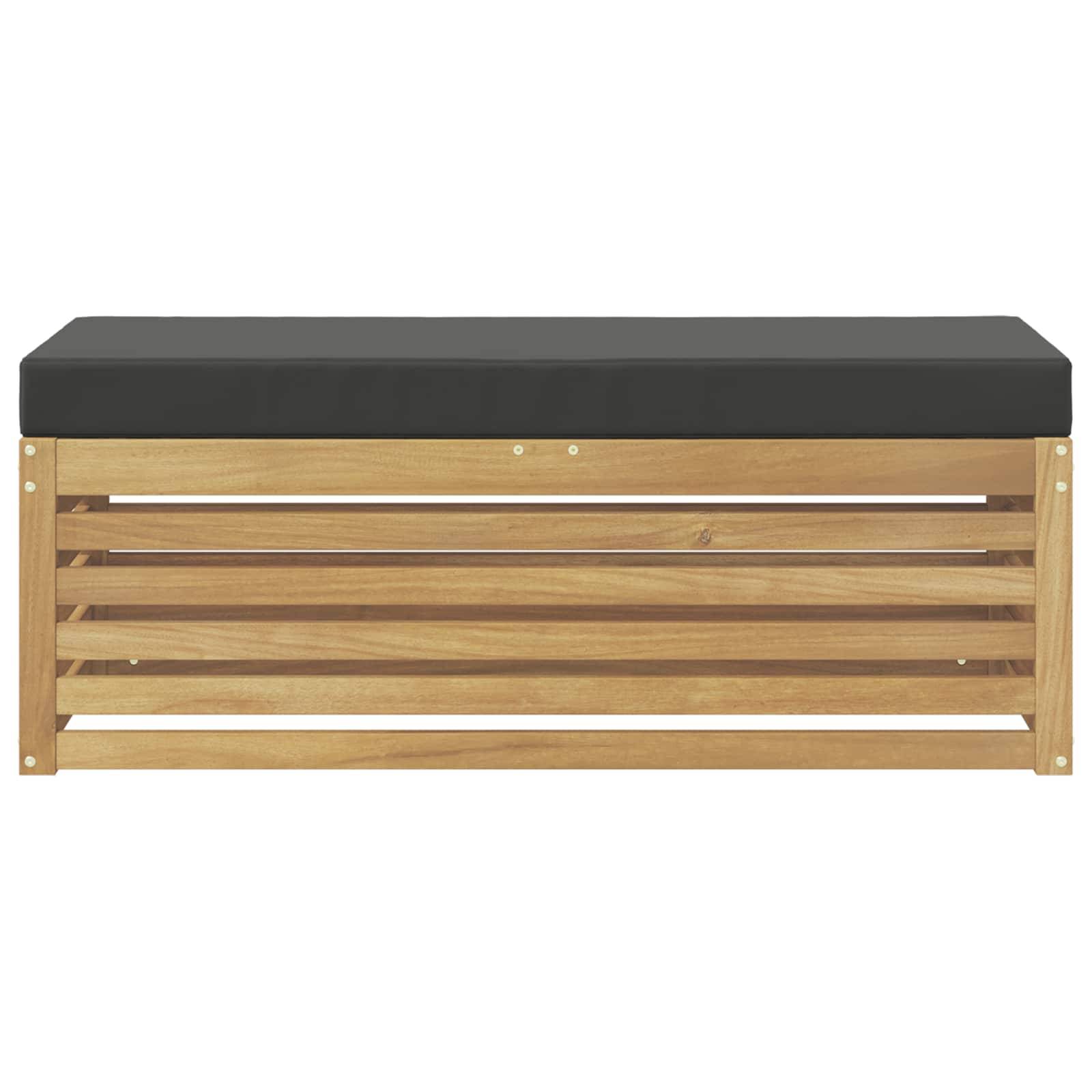 vidaXL Outdoor-Sofagarnitur Weiß und Anthrazit 115 x 43 x 45 cm