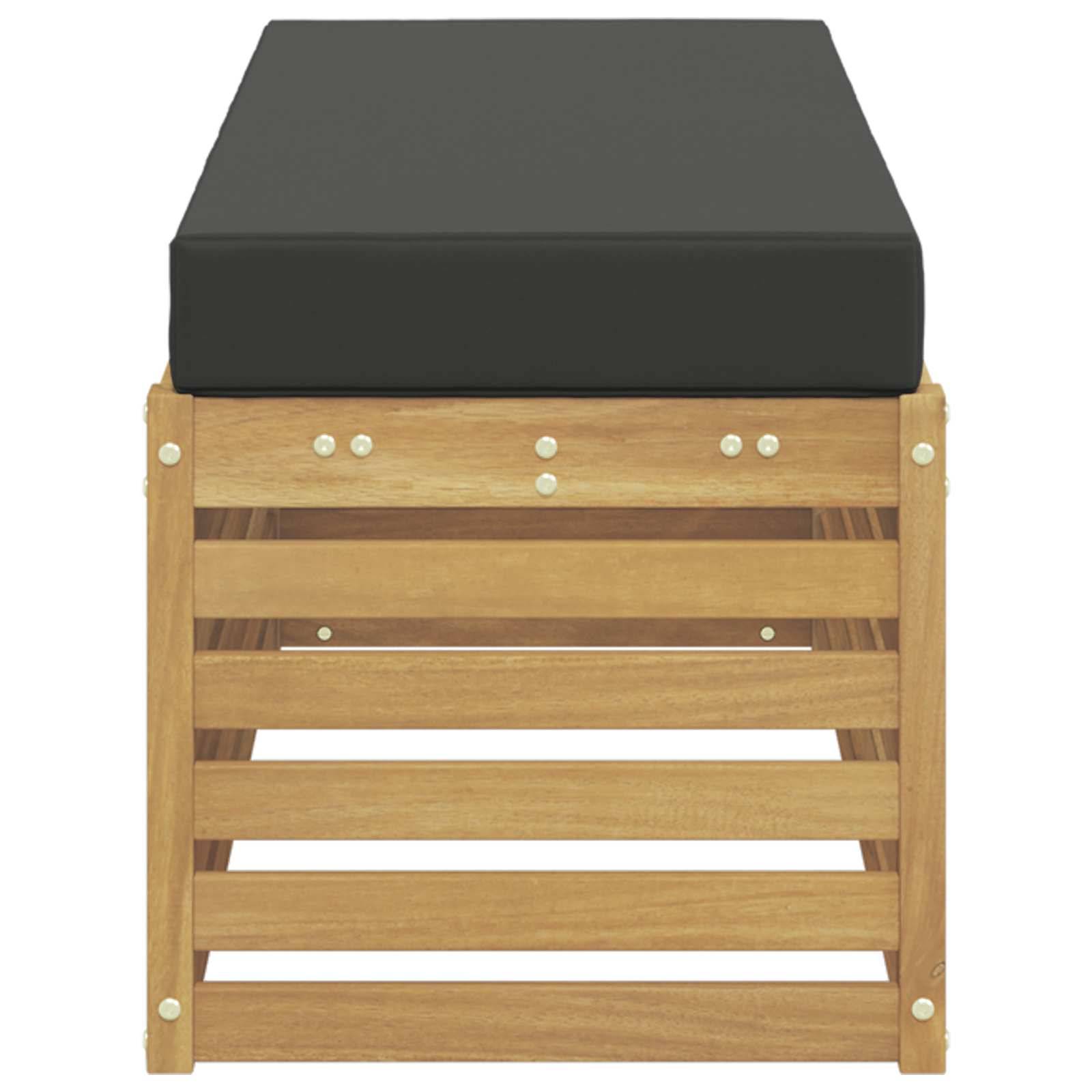 vidaXL Outdoor-Sofagarnitur Weiß und Anthrazit 115 x 43 x 45 cm