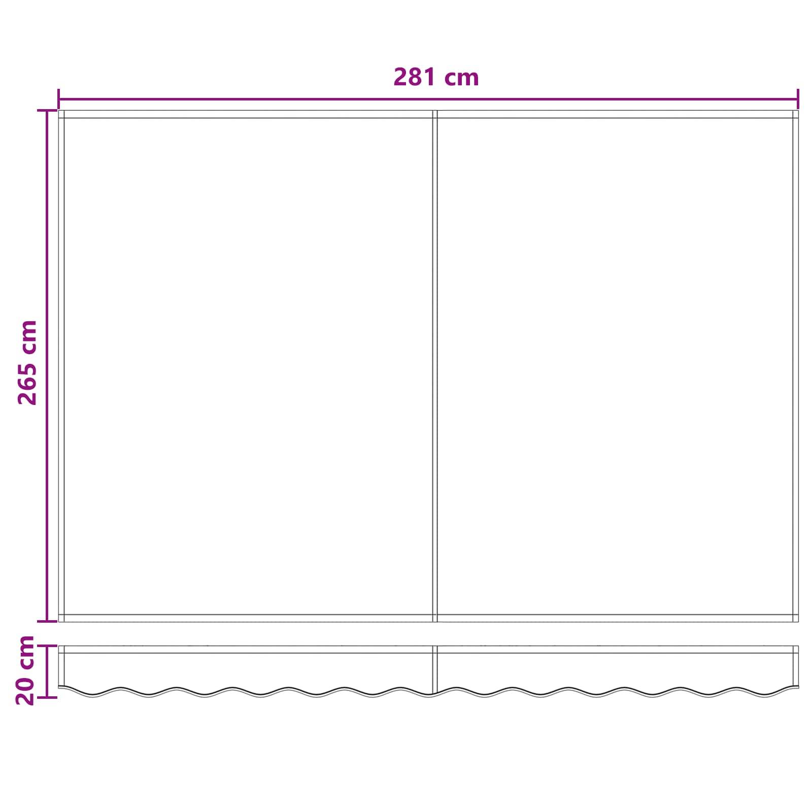 vidaXL Markisenersatzstoff Polyester