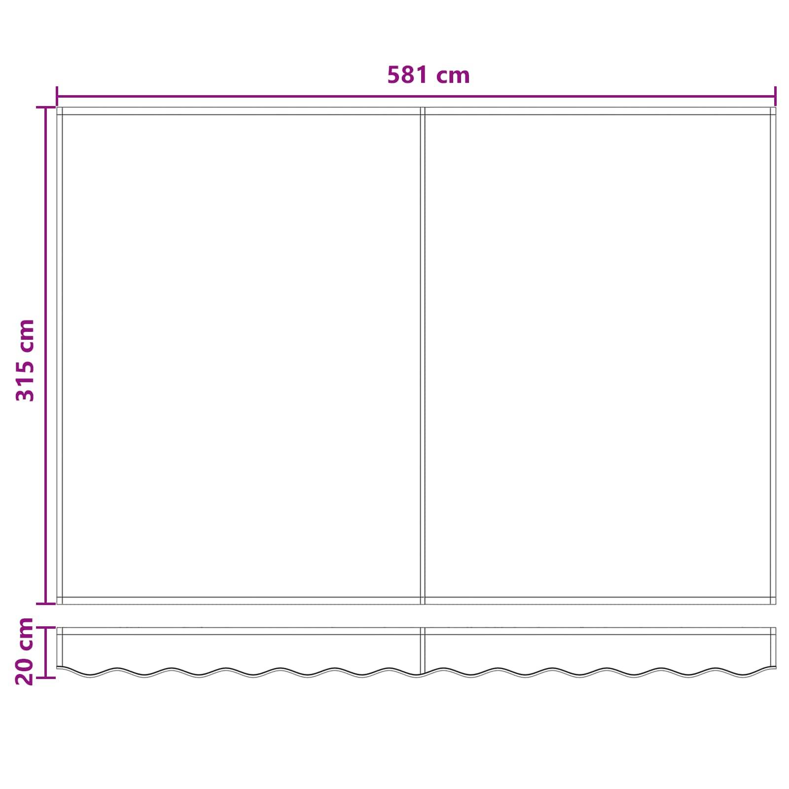 vidaXL Markisenersatzstoff Polyester