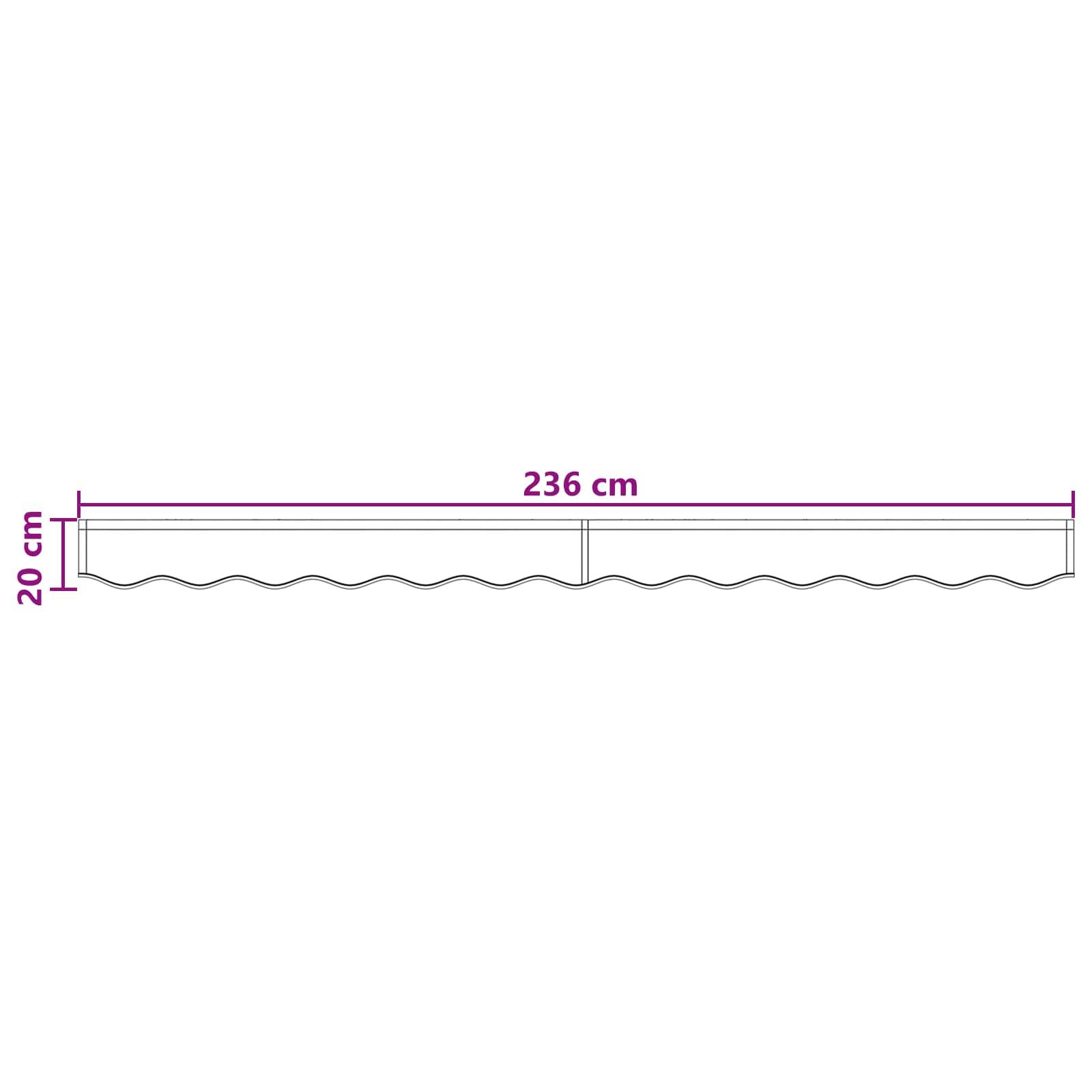 vidaXL Markisenschürzen-Ersatz Dunkelgrün 2,5 m Polyester
