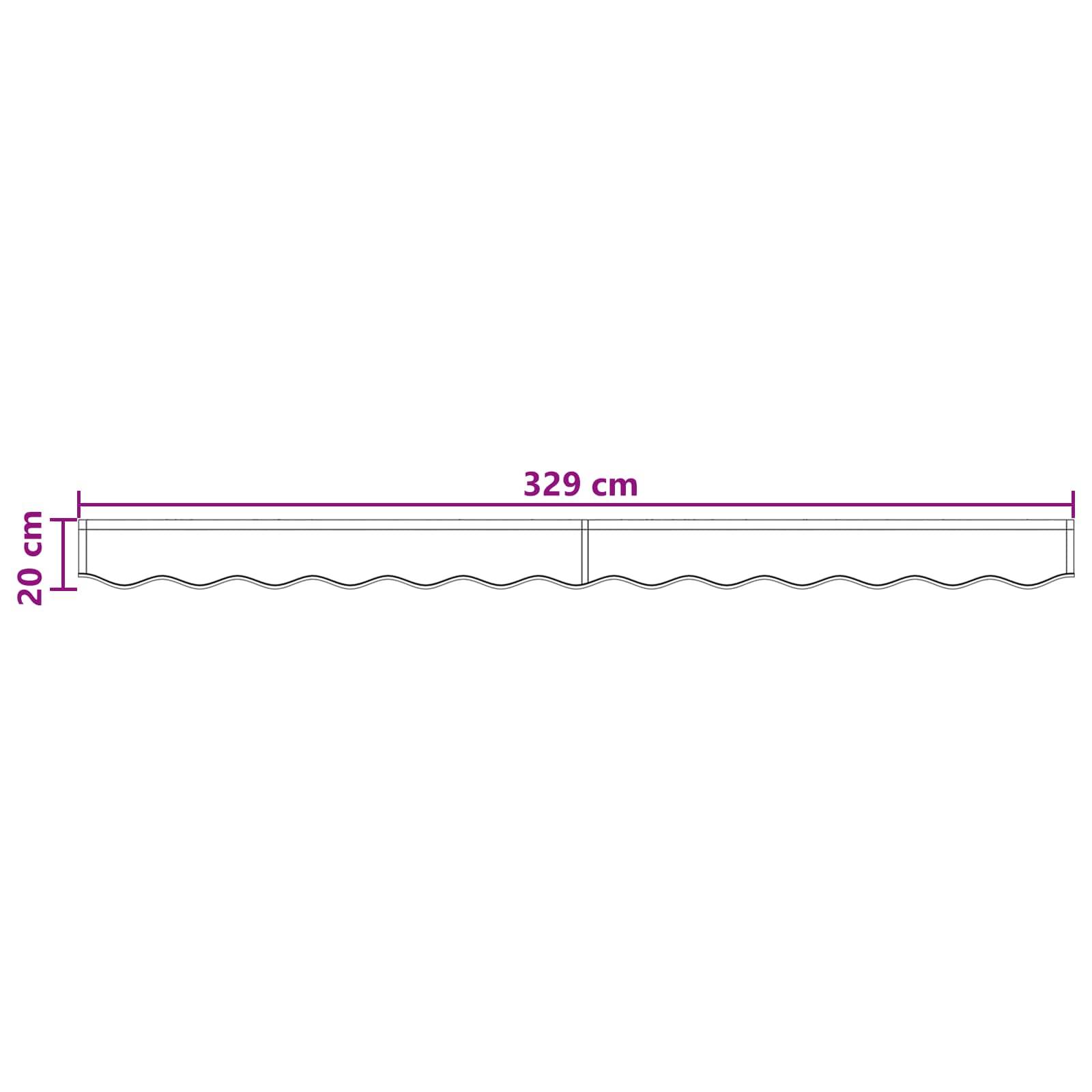 vidaXL Markisenschürzen-Ersatz Dunkelgrün 3,5 m Polyester