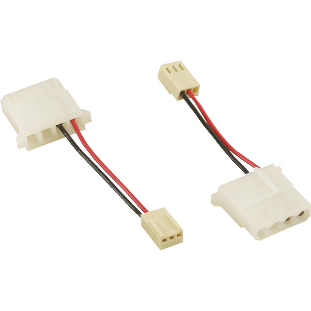 InLine® 33434 Lüfter Adapterkabel, 12V DC, 3pol an 4pol