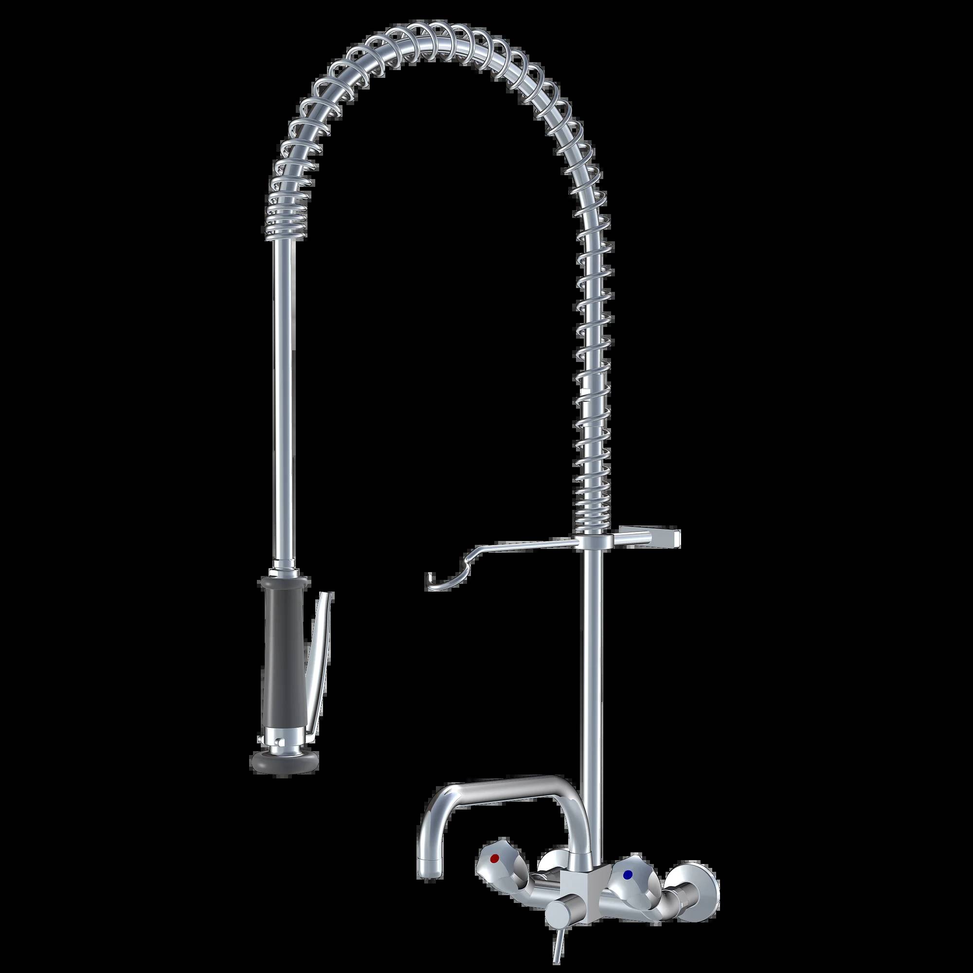 KWC Gastro-Geschirrwaschbrause, Zweigriff, Schwenkauslauf 180°, Edelstahl, chrom, 1 Stk.