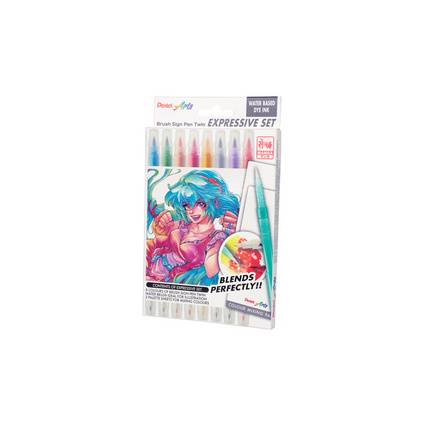 PentelArts Pinselstift Brush Sign Pen Twin "Manga"