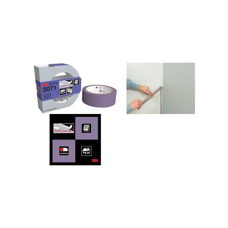 3M Malerabdeckband 2071, 36 mm x 50 m, violett