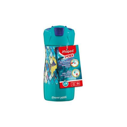 Maped PICNIK Trinkflasche DRAGON, 0,43 l, grün / blau