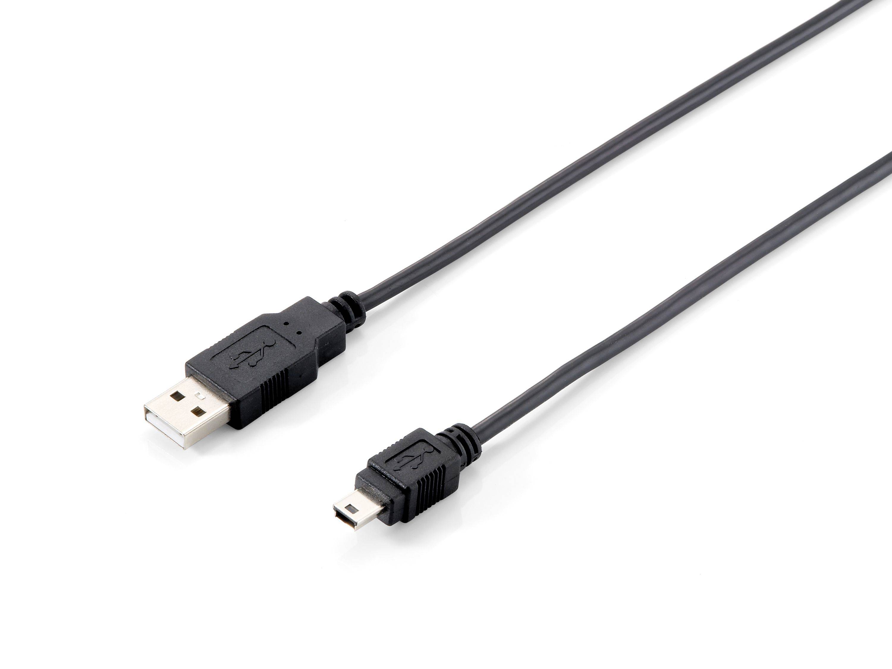 equip 128521 USB 2.0 Cable Type A Male to Mini-B Male 1,8m