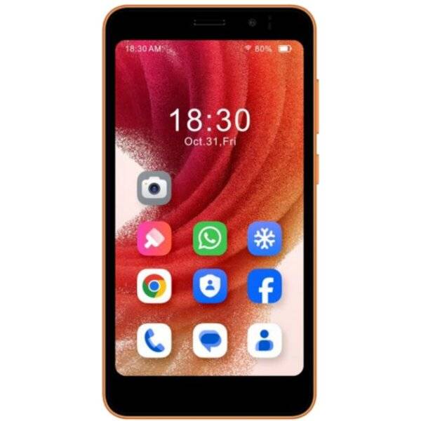 Smartphone-Startbildschirm mit 18:30 Uhr am 31. Okt., Fr., mit App-Symbolen für Kamera, WhatsApp, Chrome, Facebook, Telefon, Nachrichten und Kontakte.