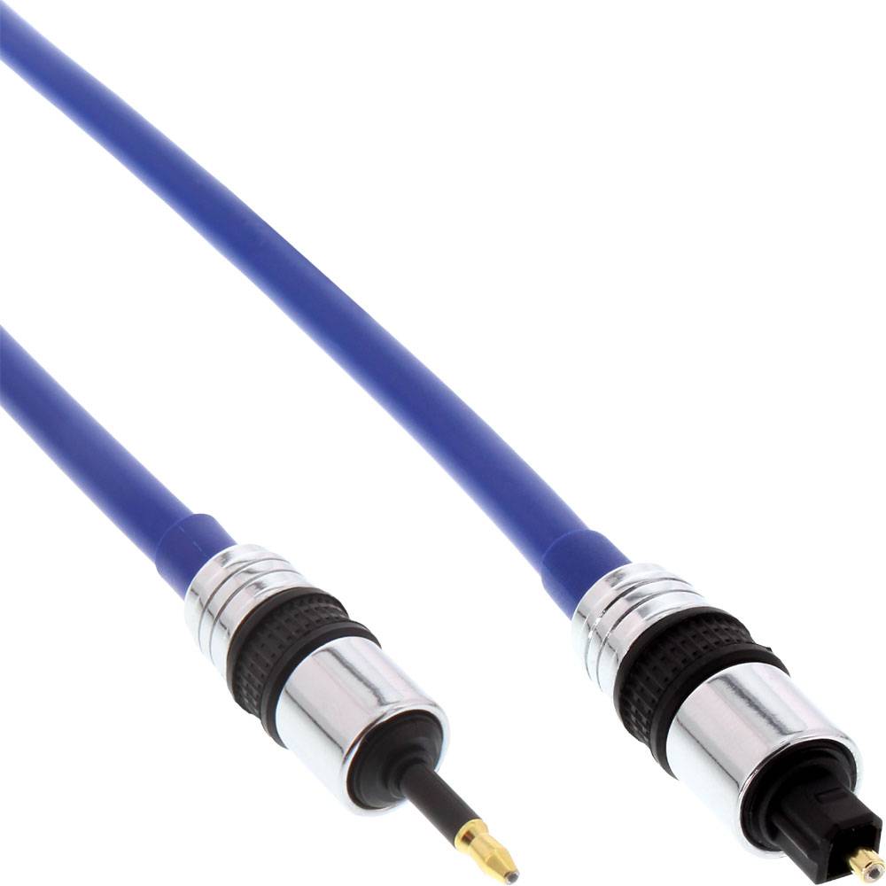 InLine® 89913P OPTO Audiokabel, PREMIUM, 3,5mm Stecker an Toslink Stecker, 3m