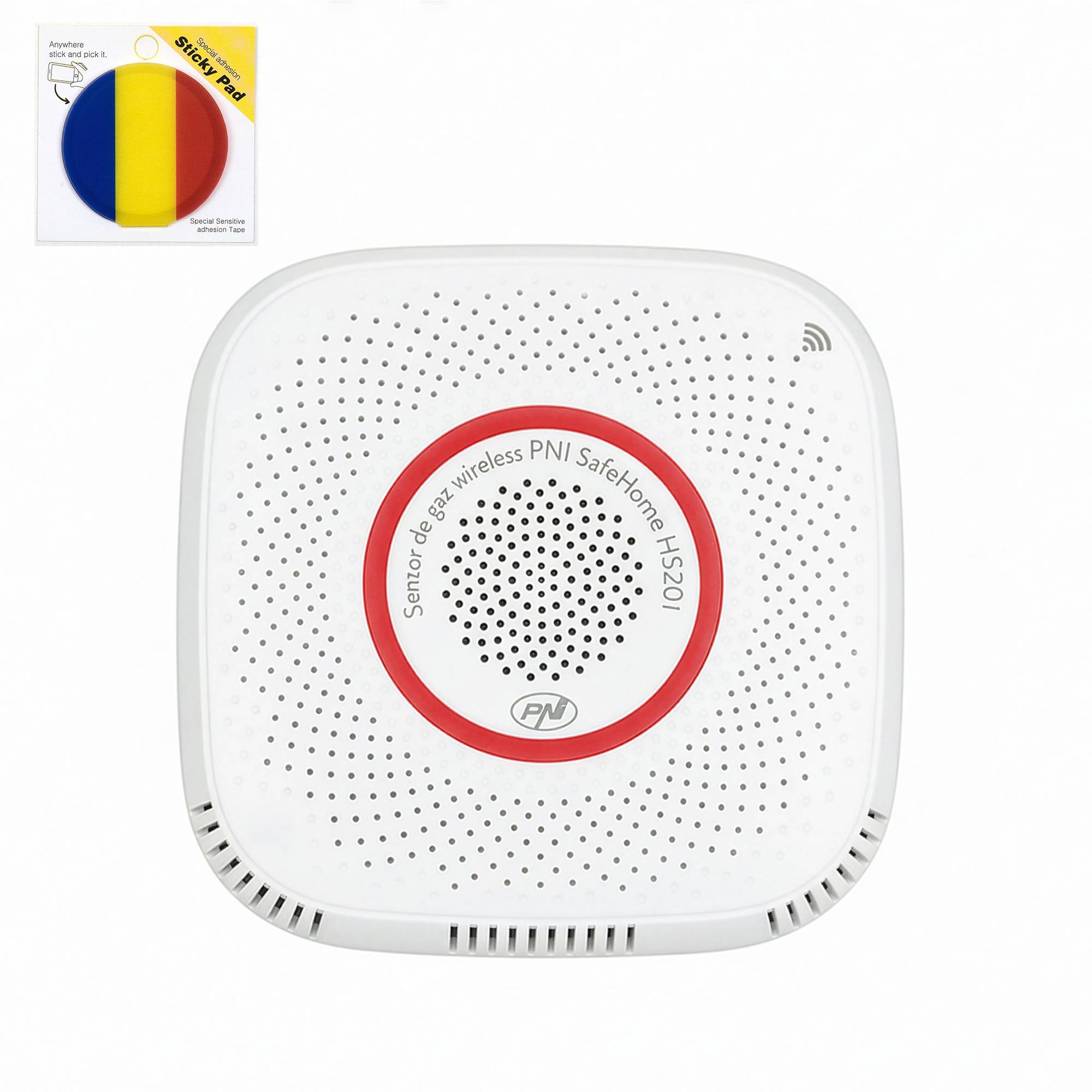 PNI SafeHouse HS201 Methangassensor (CH4) mit WLAN, Steuerung über die Tuya Smart-Anwendung, 230-V-Stromversorgung, 70 dB, Sprachansage, akustischer
