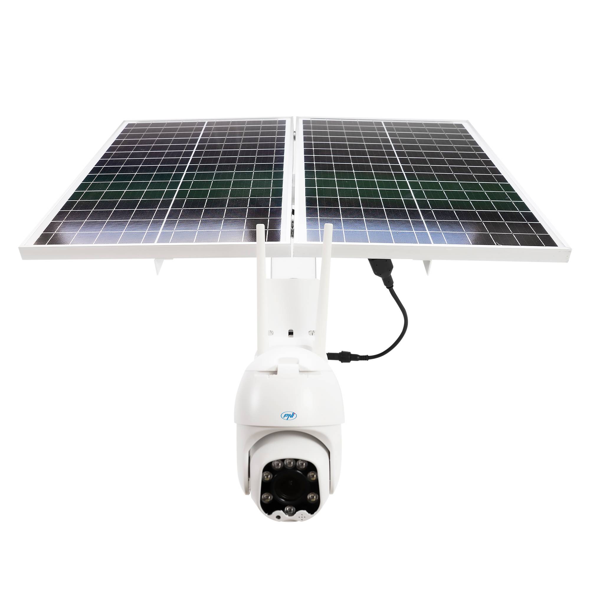 PNI IP60 Live PTZ Videoüberwachungskamera-Paket mit Solarpanel, 2MP, GSM 4G und Sticky Pad Flag