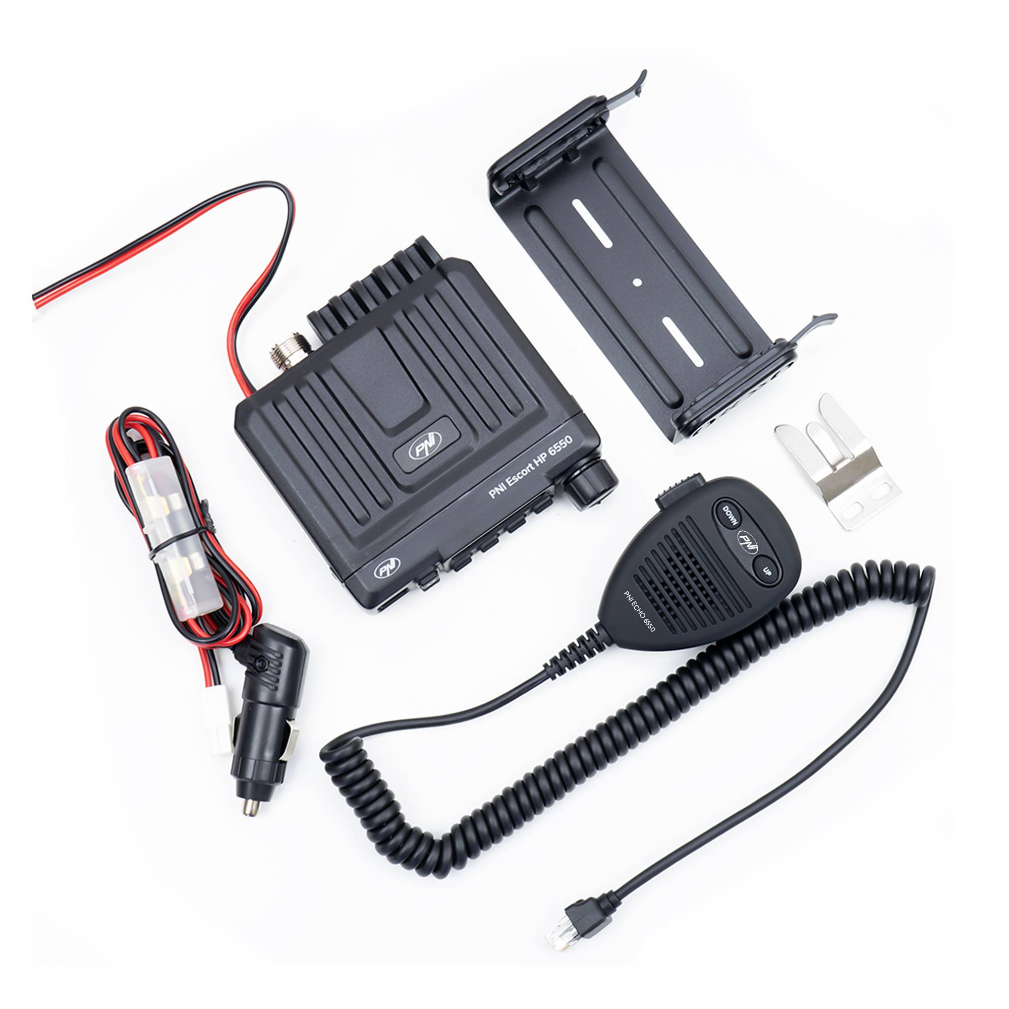 CB-Funkstationspaket PNI Escort HP 6550 mit installiertem PNI ECH01 + CB-Antenne PNI S75 mit Magnet