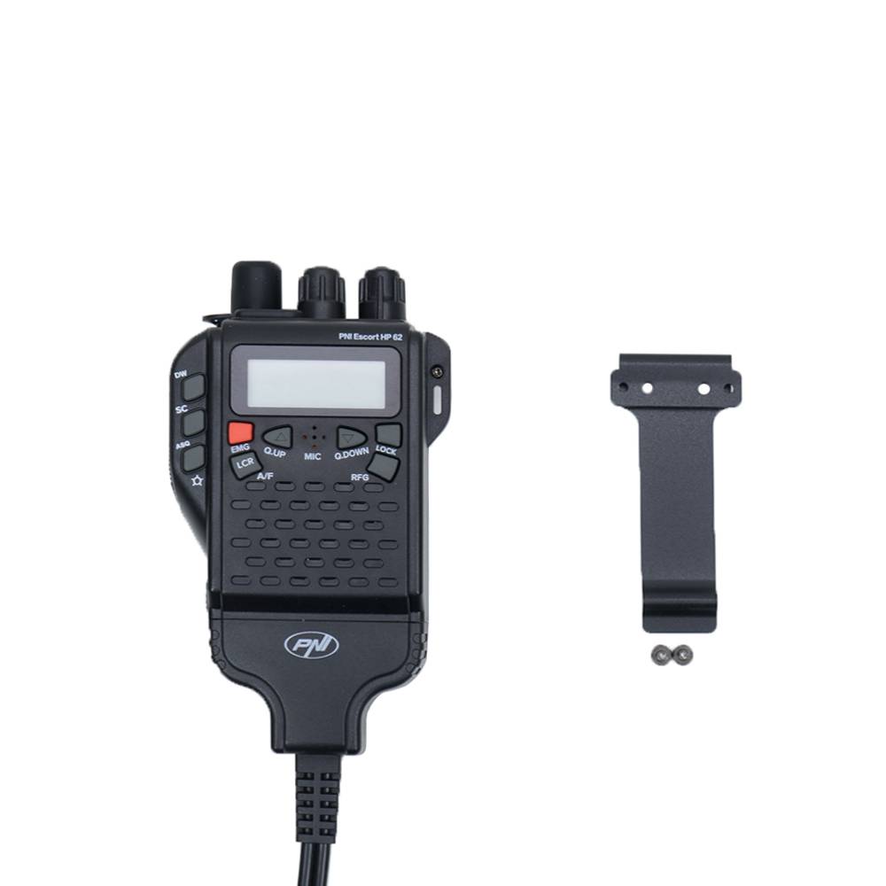 Paket Tragbare CB-Funkstation PNI Escort HP 62 Multi-Standard + Verstärker RX-TX KL203P, AM-FM-SSB, 100 W, 12 V und Kabel PNI R50