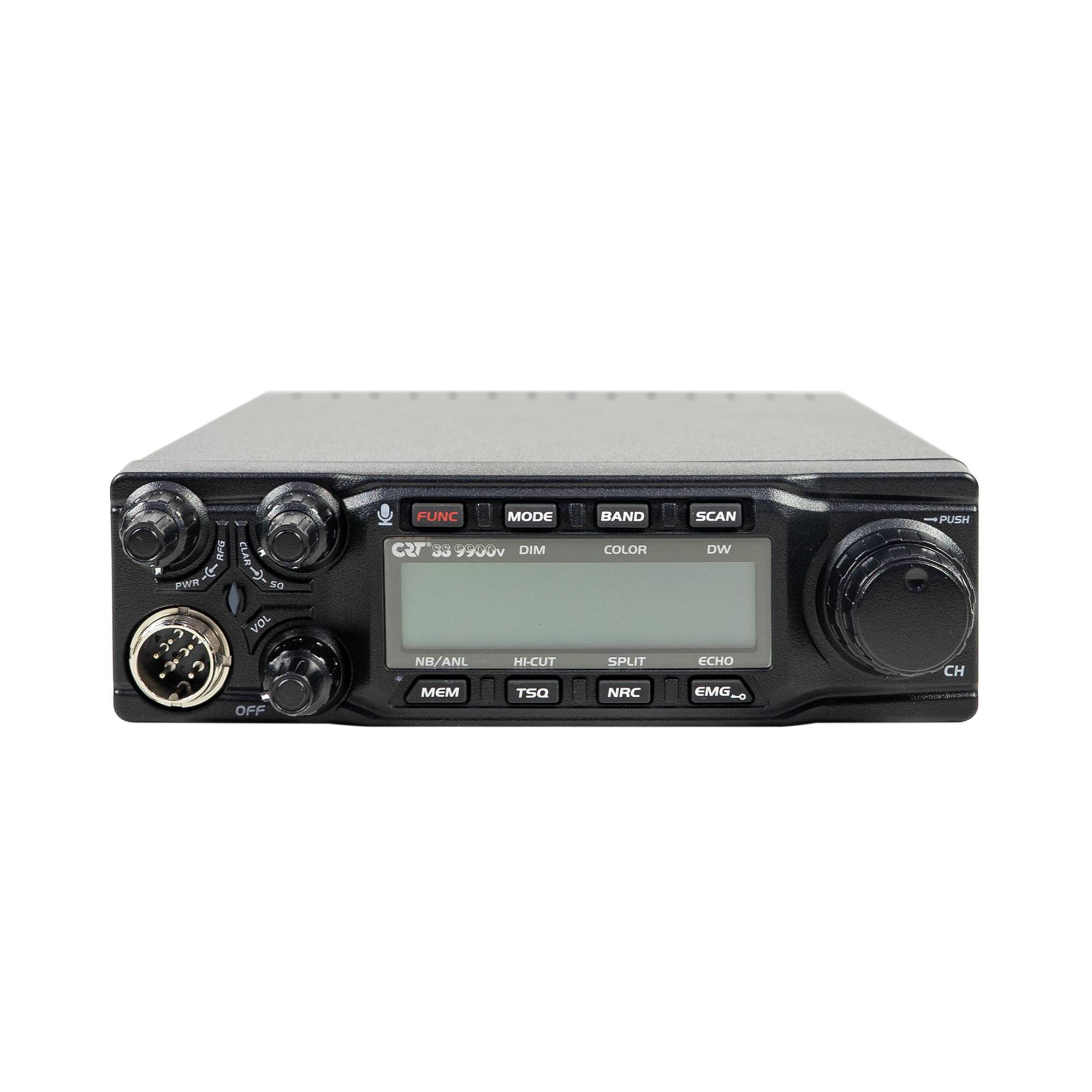 CRT SS 9900V AM, FM, LSB, USB, CW 28-29.7Mhz, ASQ, DTMF, Roger Beep, 12V, CTCSS, DCS, programmierbare Radiostation AM: 80W, FM: 50W, SSB: 80W PEP