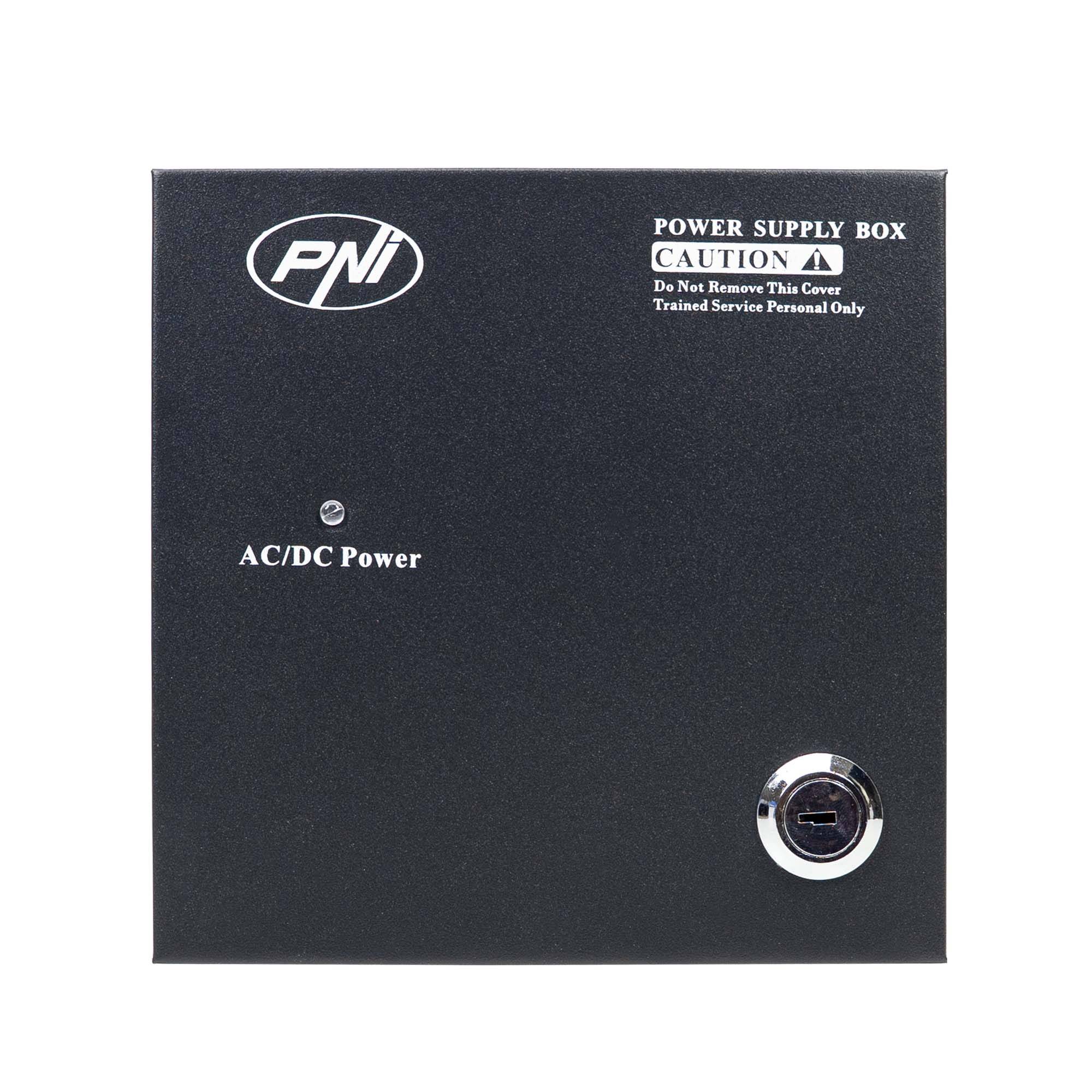 PNI STC52 CCTV-Netzteil 12V, 5A, 60W, 4 Ausgänge, im Metallgehäuse, schwarz