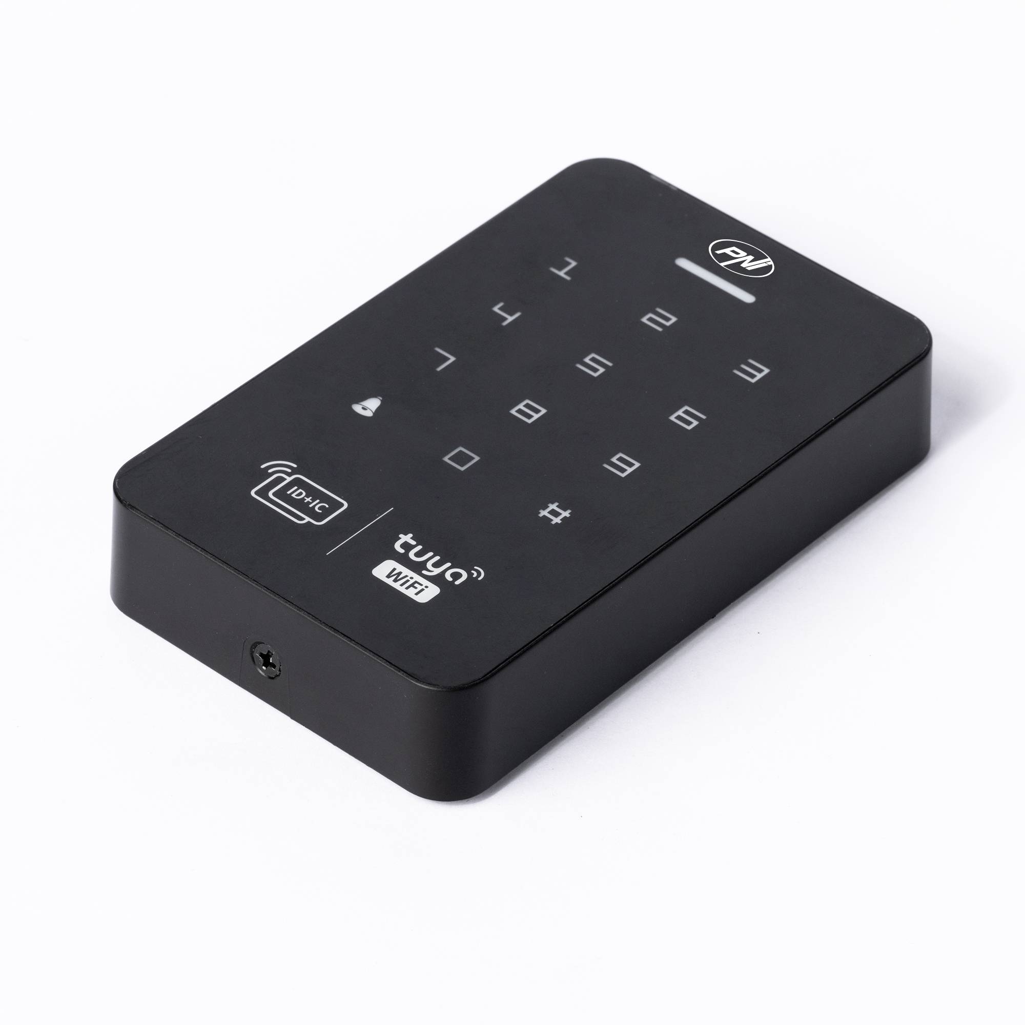 Stand-alone-Zugangskontrolltastatur PNI DK150, Entriegelung mit PIN, RFID-Karte, IP65, schwarz