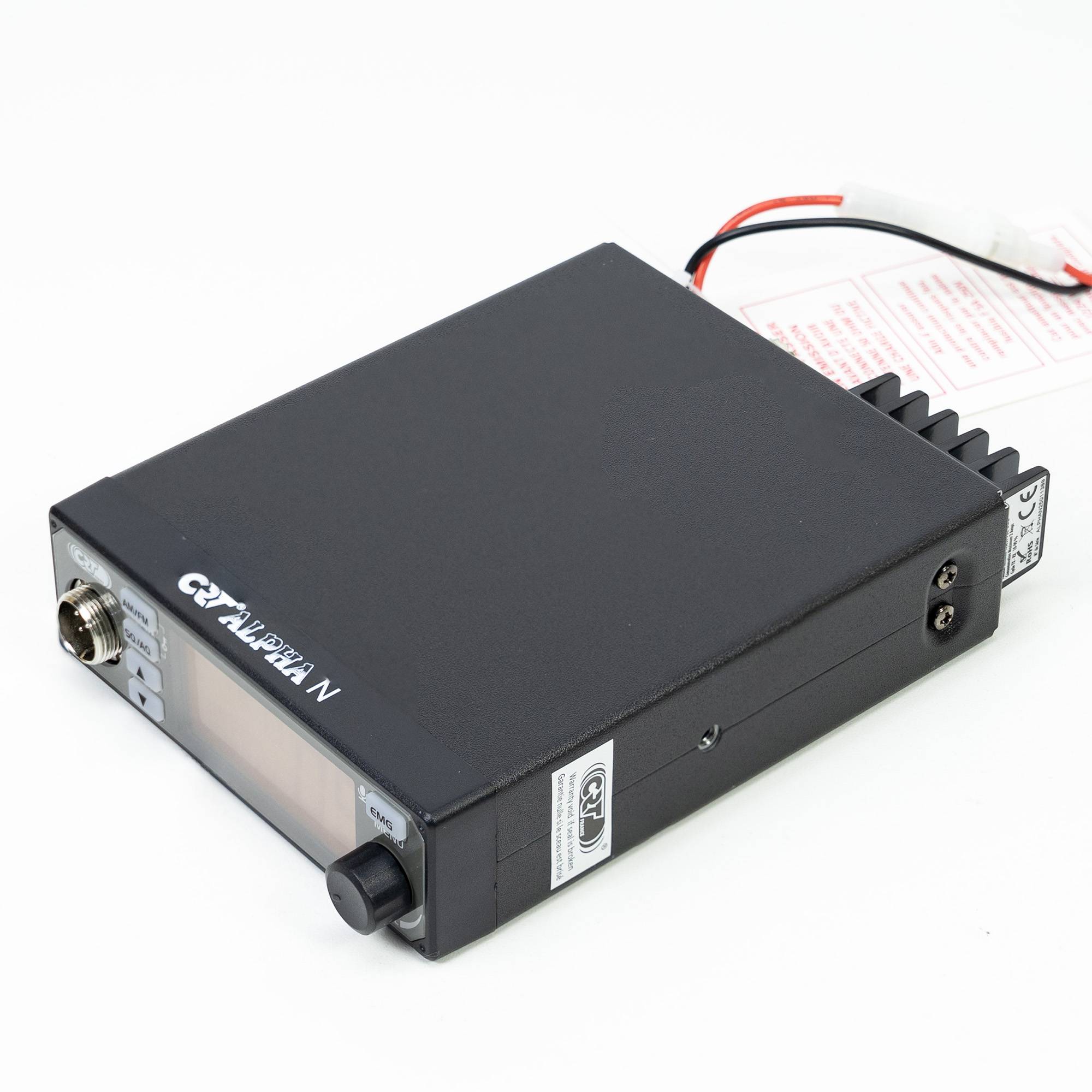 Radiosender CB CRT Alpha N ASQ, 4W, NRC, Echo, RF Gain, Roger Beep, Farbdisplay, 12V-24V