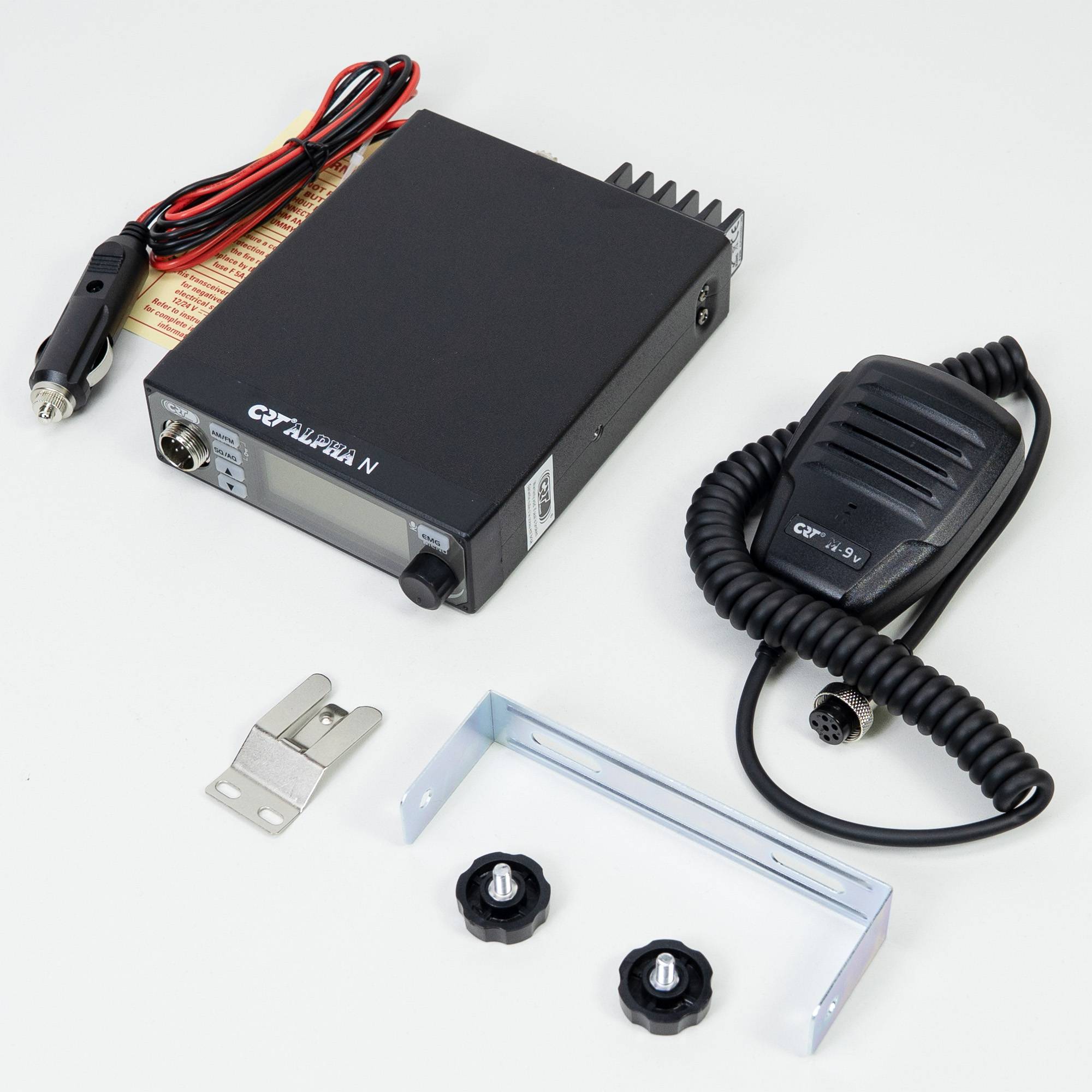 Radiosender CB CRT Alpha N ASQ, 4W, NRC, Echo, RF Gain, Roger Beep, Farbdisplay, 12V-24V