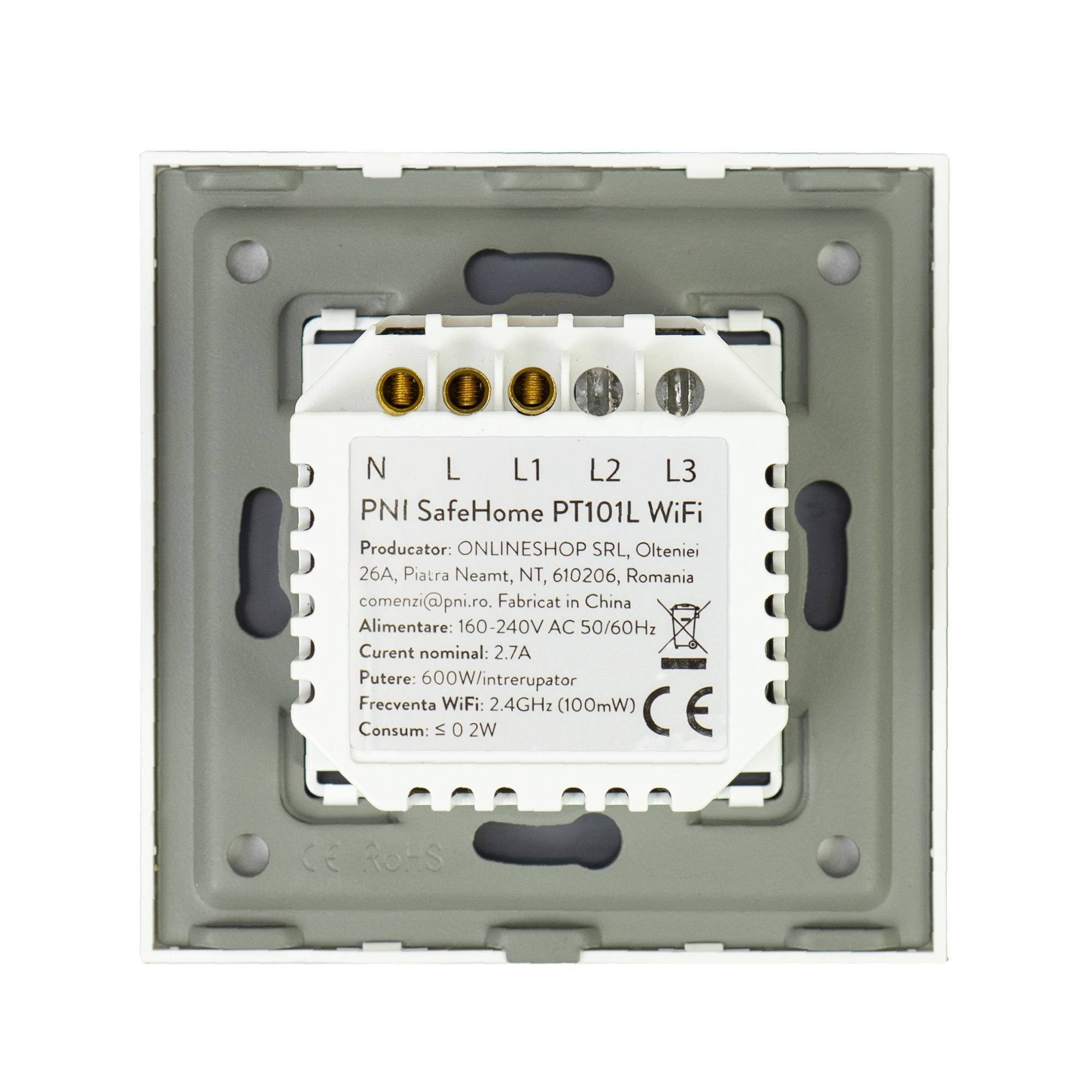 PNI SafeHome PT10 WiFi-Smart-Relais, EIN / AUS 230 V 10 A-Ausgang, Internetsteuerung, mobile Tuya Smart-Anwendung, Integration in intelligente