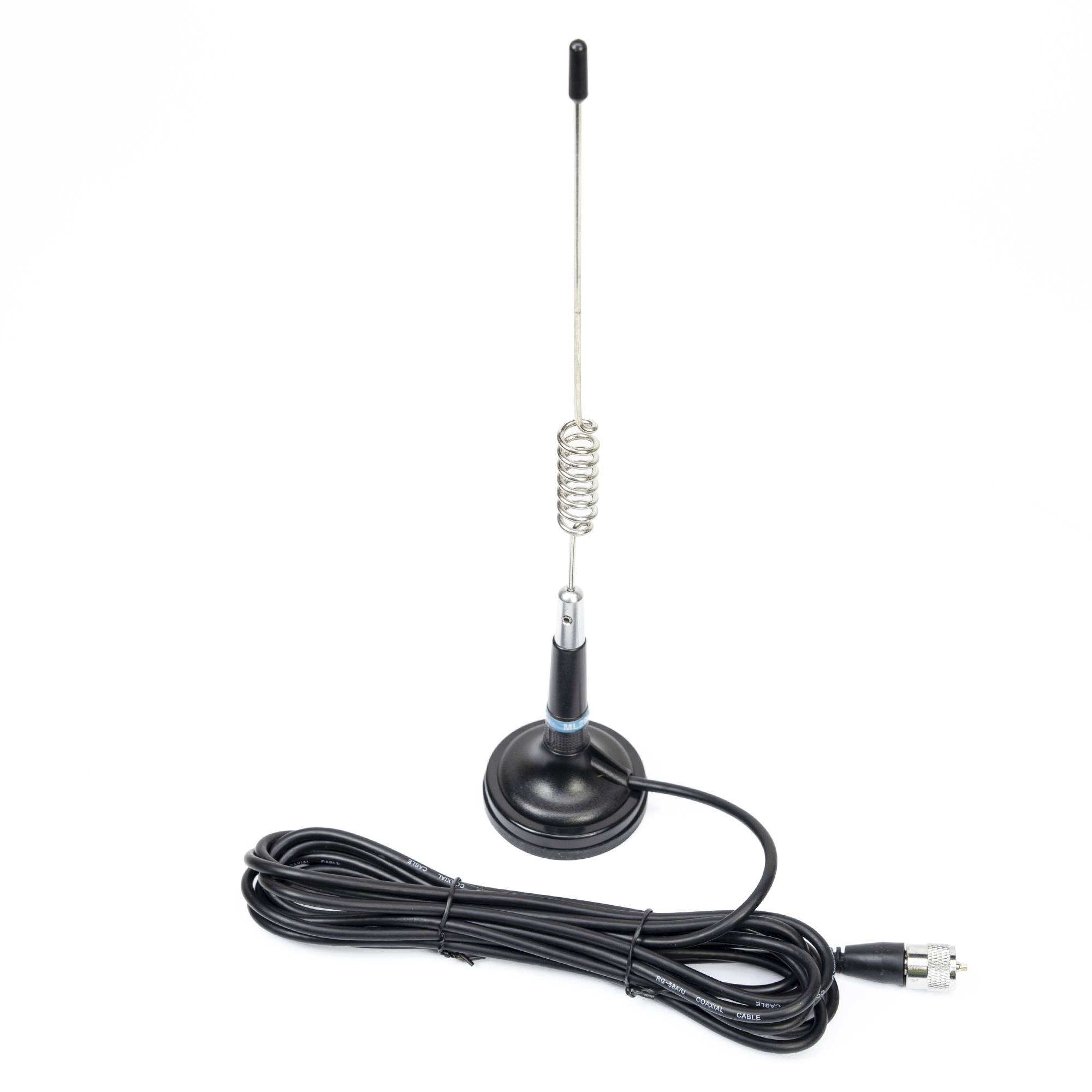 Bax 20 Stück CB-Antennen PNI ML29, Länge 34 cm, mit mitgeliefertem Magnetdurchmesser 70 mm und RG58-Kabel