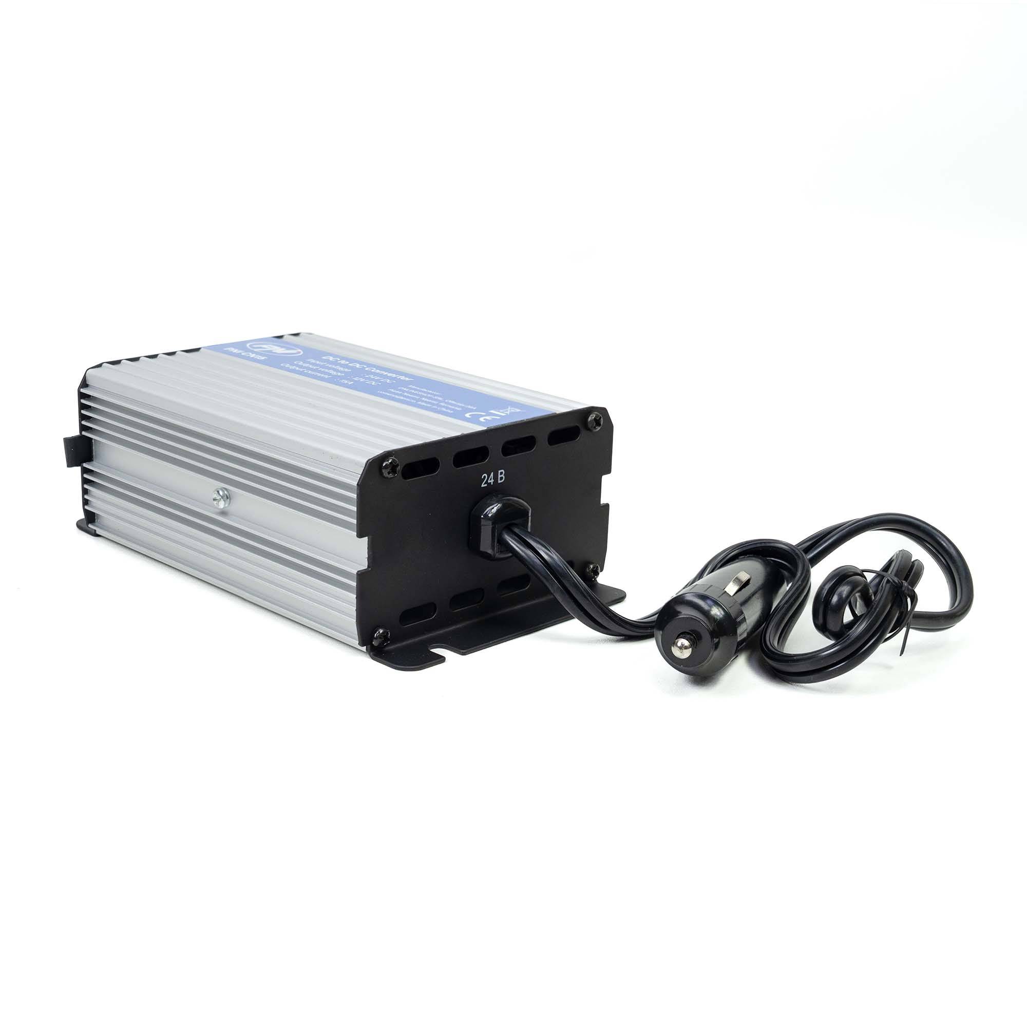 PNI CN15 Spannungswandler 180W, 24V-12V, 15A, USB 2.0, Ausgang Kurzschlussschutz