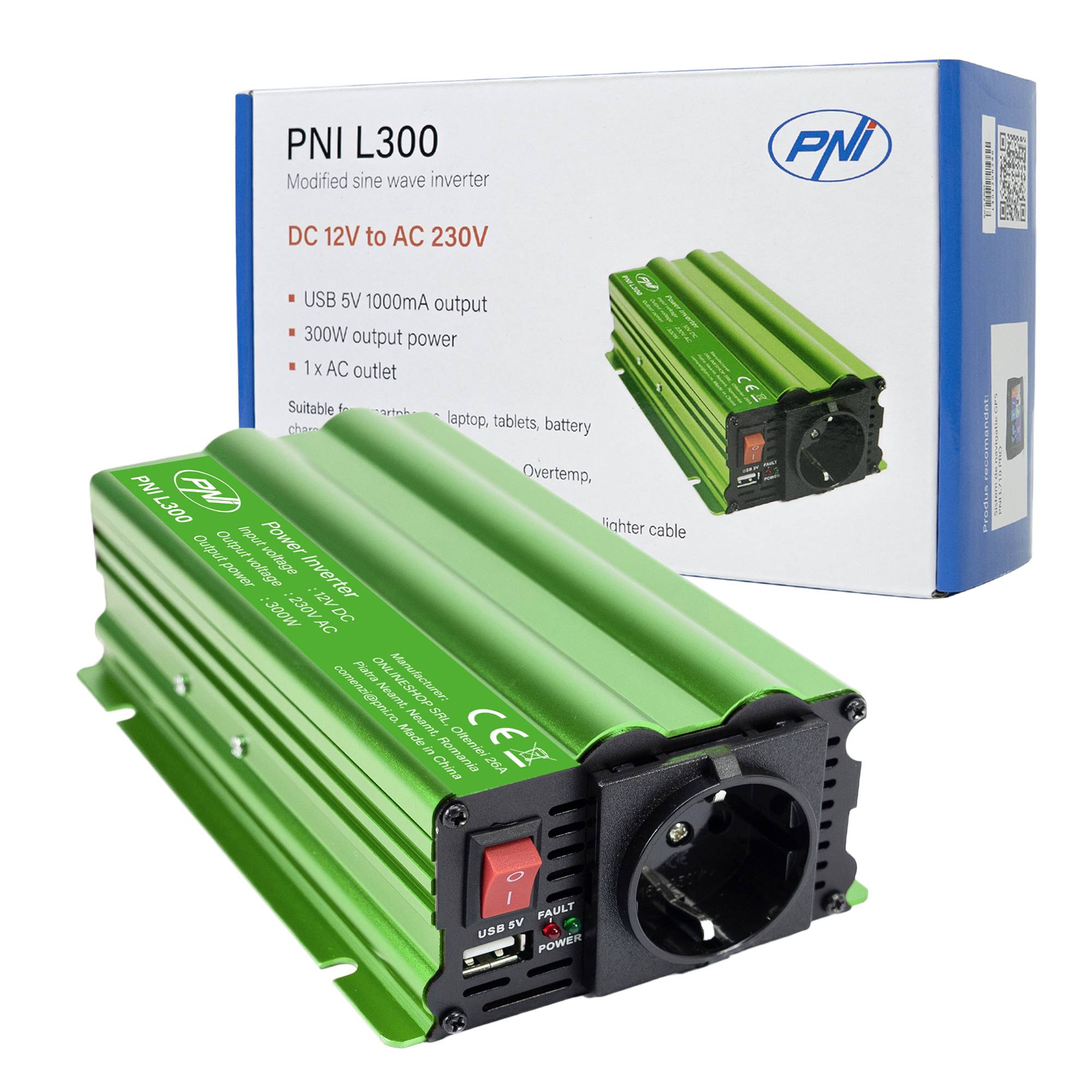 Spannungswandler PNI L300 12V Versorgung 230V Ausgang 300W