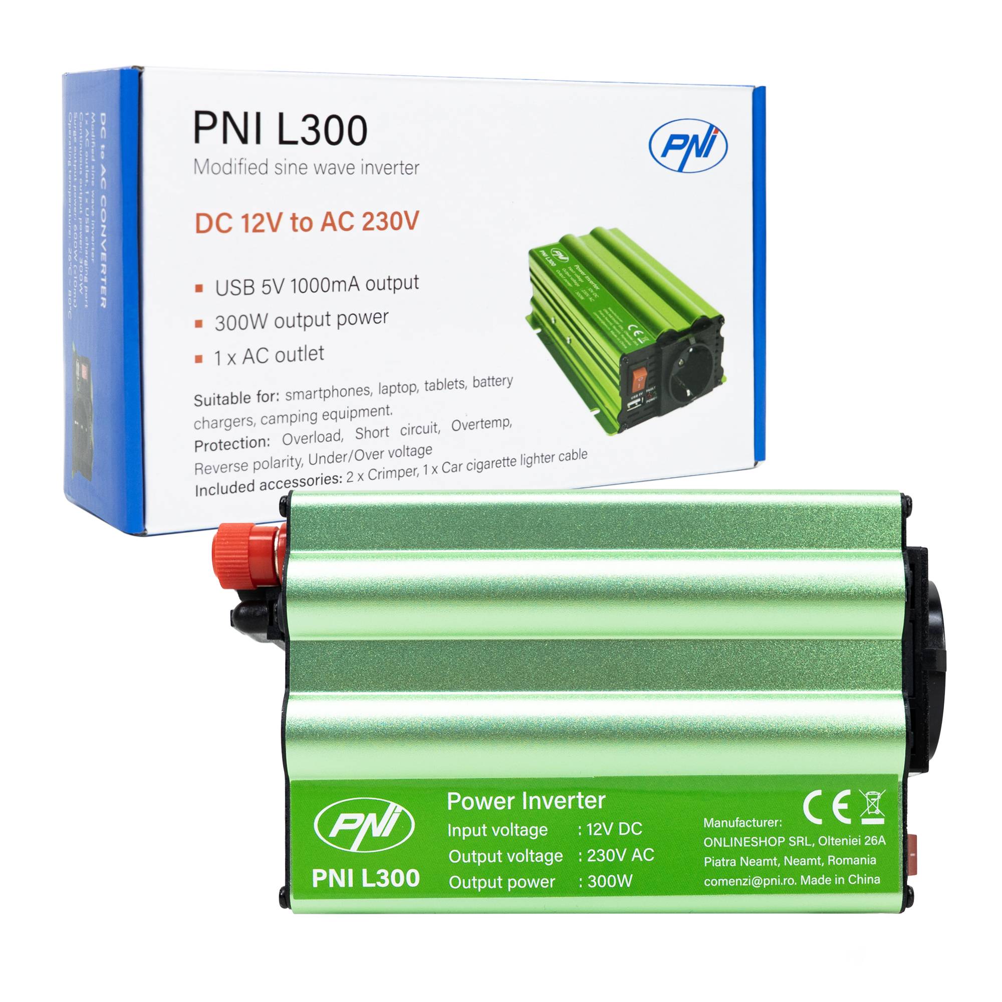 Spannungswandler PNI L300 12V Versorgung 230V Ausgang 300W