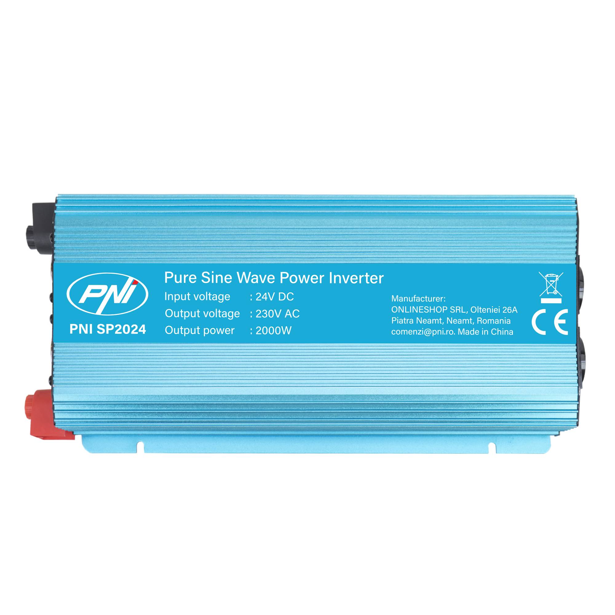 Spannungswandler PNI SP2024 24V Netzteil 230V Ausgang 2000W reine Sinuswelle
