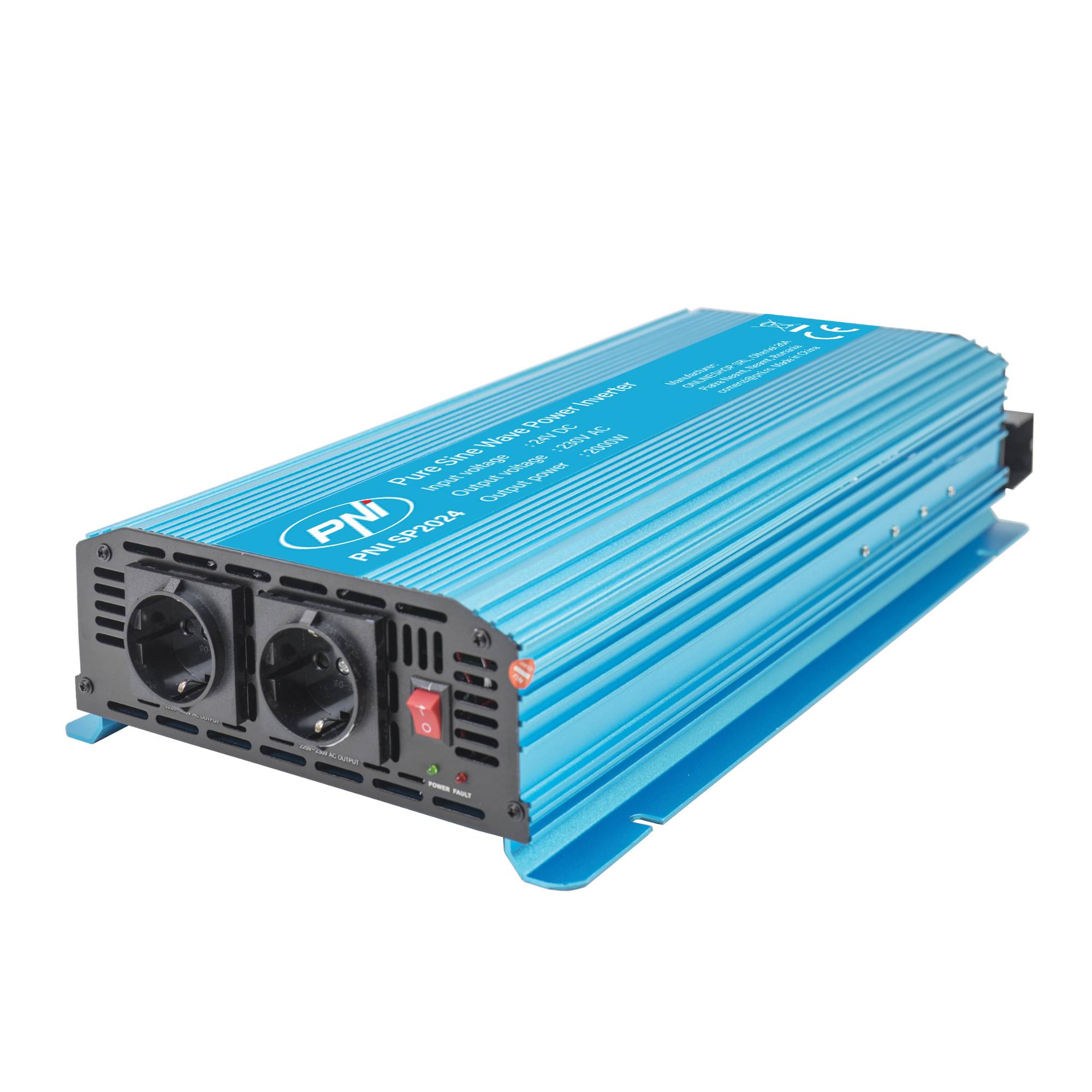 Spannungswandler PNI SP2024 24V Netzteil 230V Ausgang 2000W reine Sinuswelle