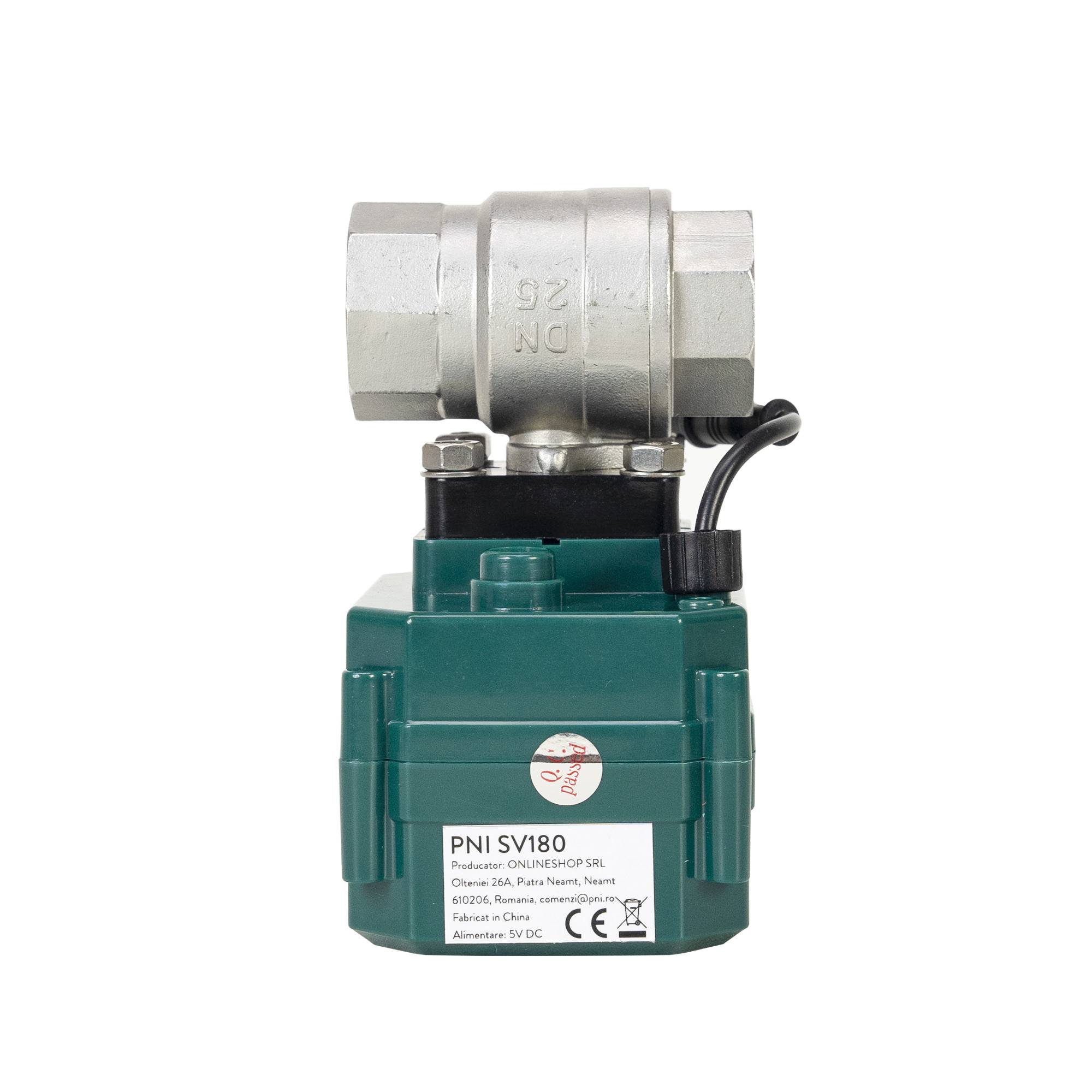 Anti-Hochwasser-Kit PNI SV180 intelligentes Wasserventil Wi-Fi-Konnektivität + PNI Safe House HS530 intelligenter Hochwassermelder