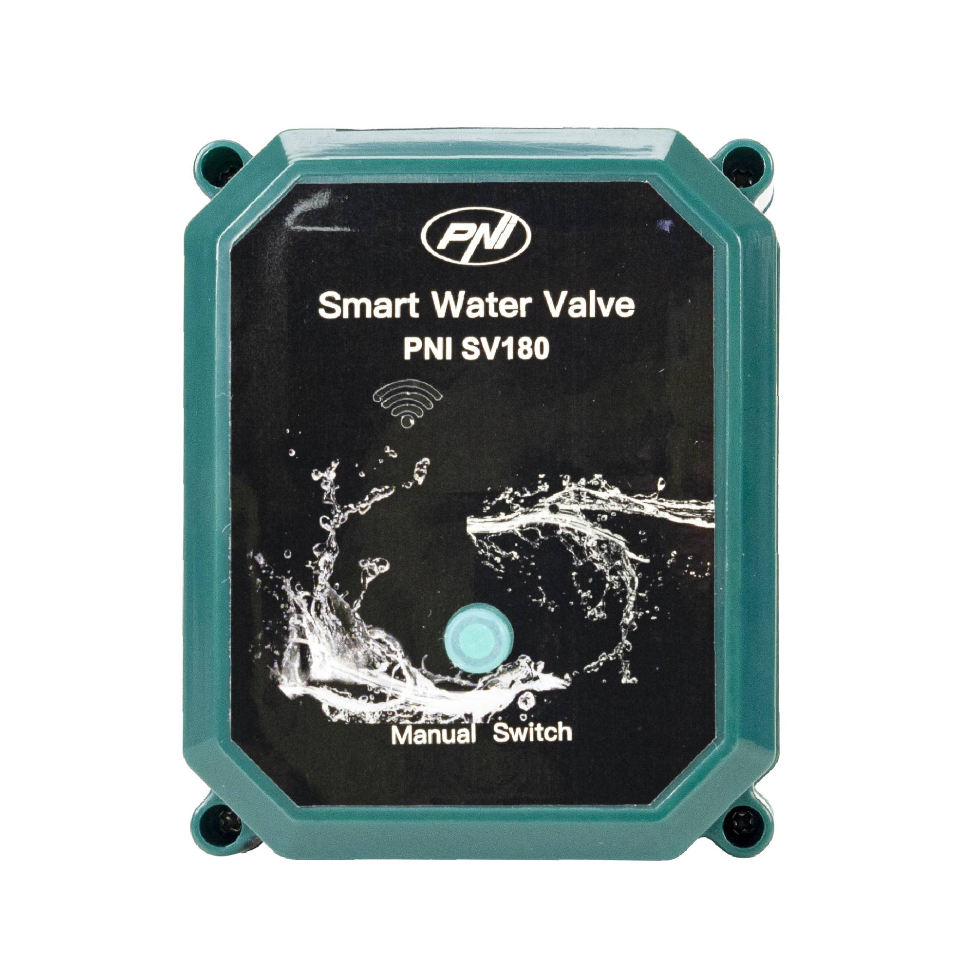 Intelligentes Wasserventil PNI SV180 Wi-Fi-Konnektivität, IP65, DN25 1 Tol, Tuya-Anwendung, kompatibel mit Amazon Alexa und Google Home