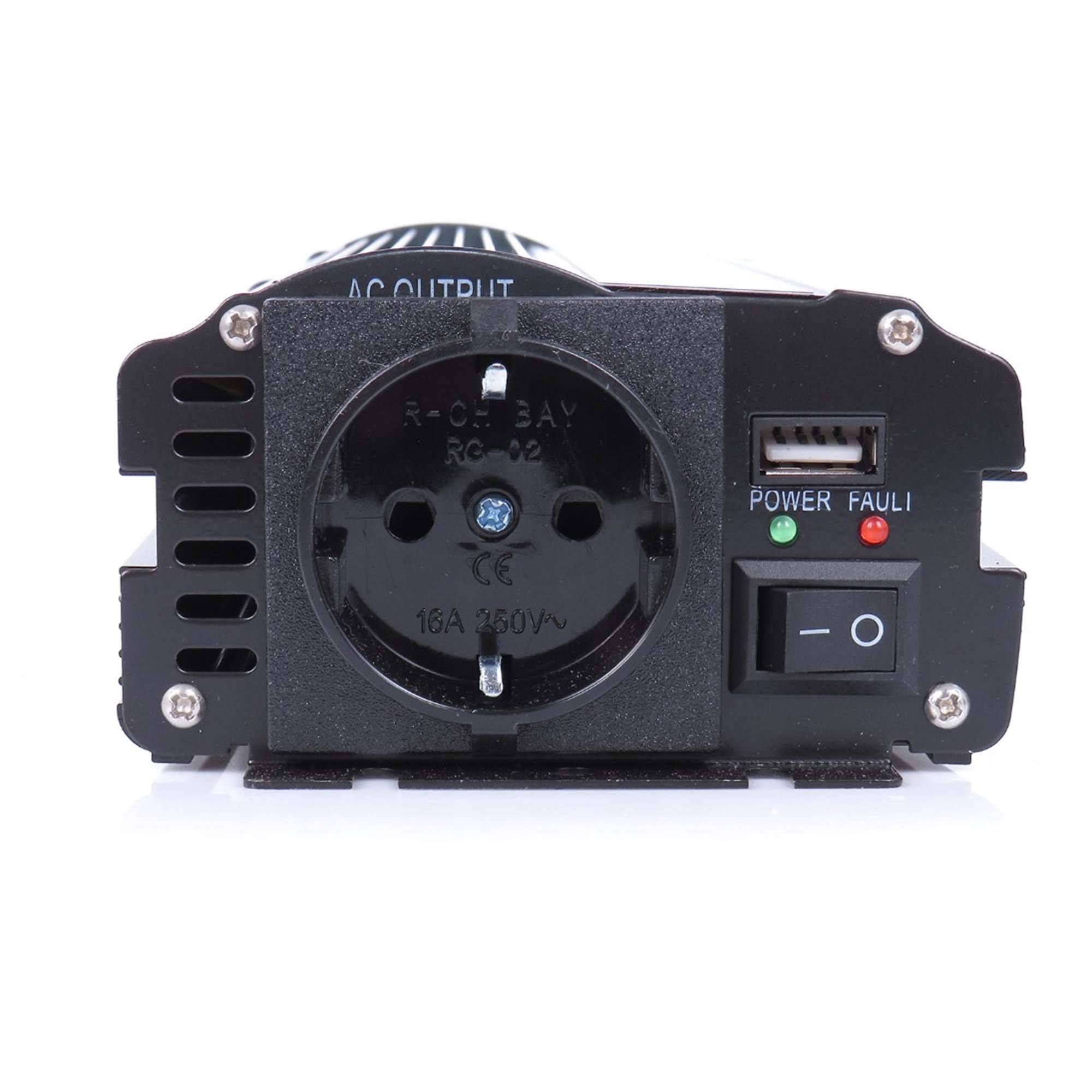 Spannungsinverter PNI Bass BP-5009 12V Versorgung, 230V Ausgang, reiner Sinus, schwarz